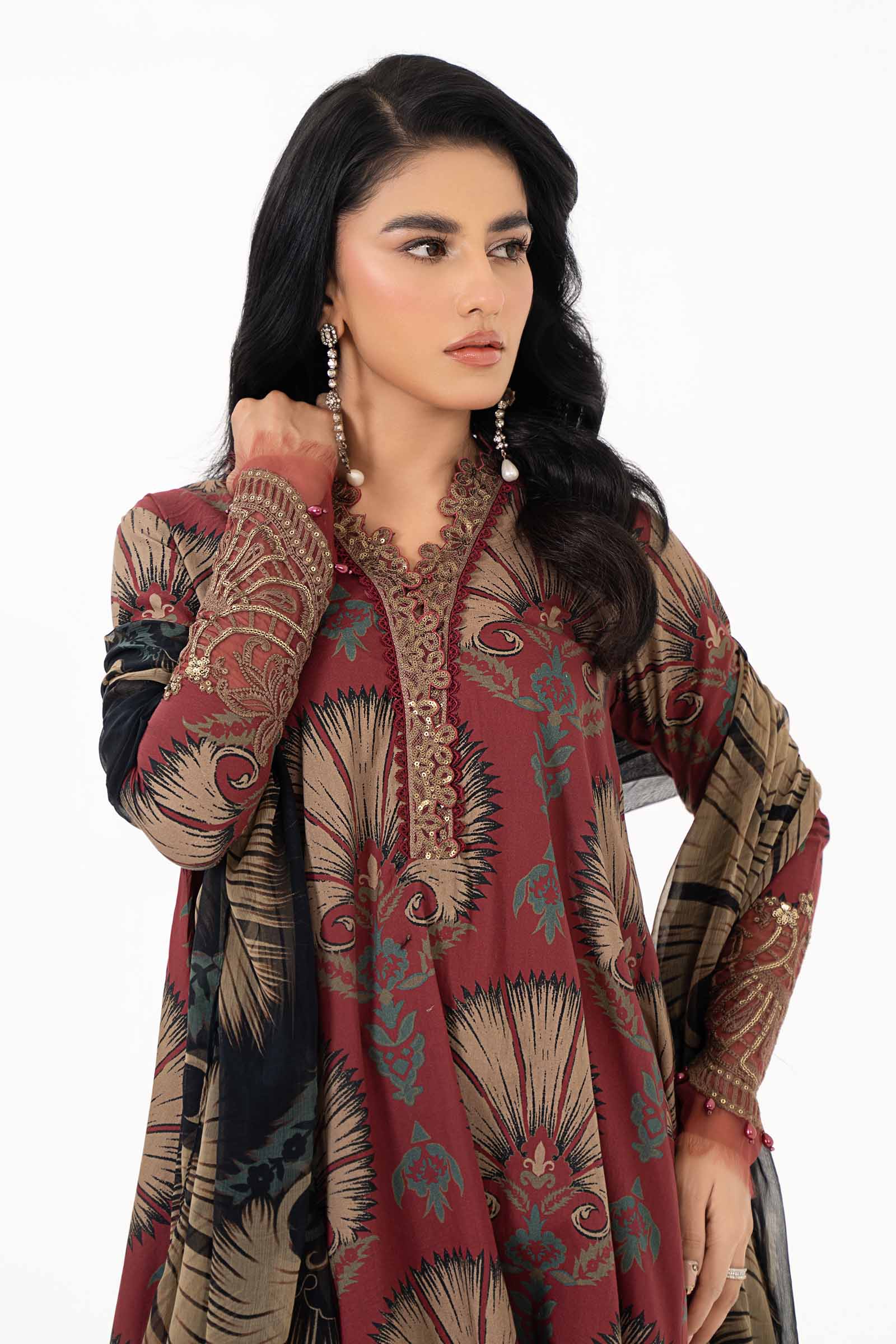 3 Piece Printed Lawn Suit | MPS-2209-B - Image 3