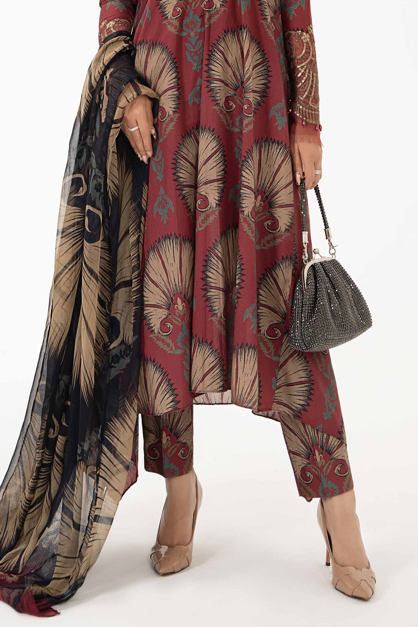 3 Piece Printed Lawn Suit | MPS-2209-B - Image 4