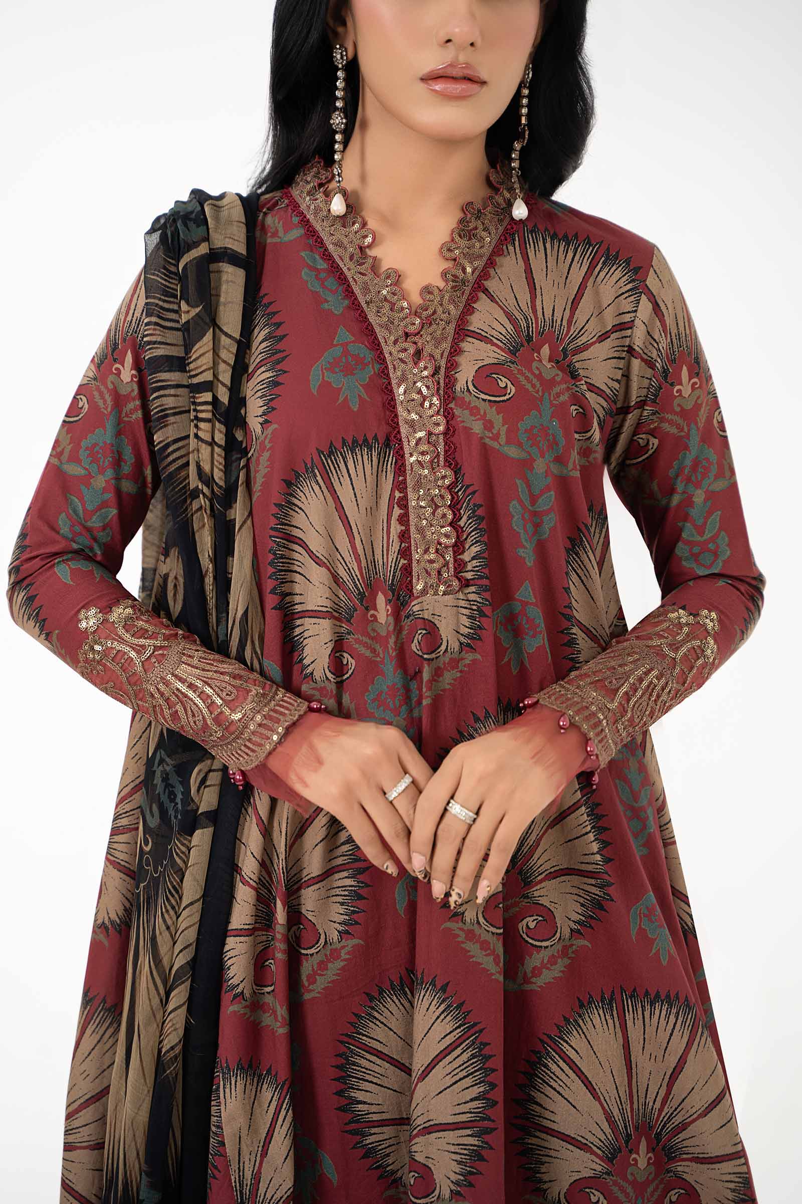 3 Piece Printed Lawn Suit | MPS-2209-B - Image 5