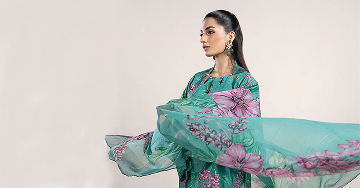 3 Piece Printed Cambric Suit | MPS-2301-A - Image 6