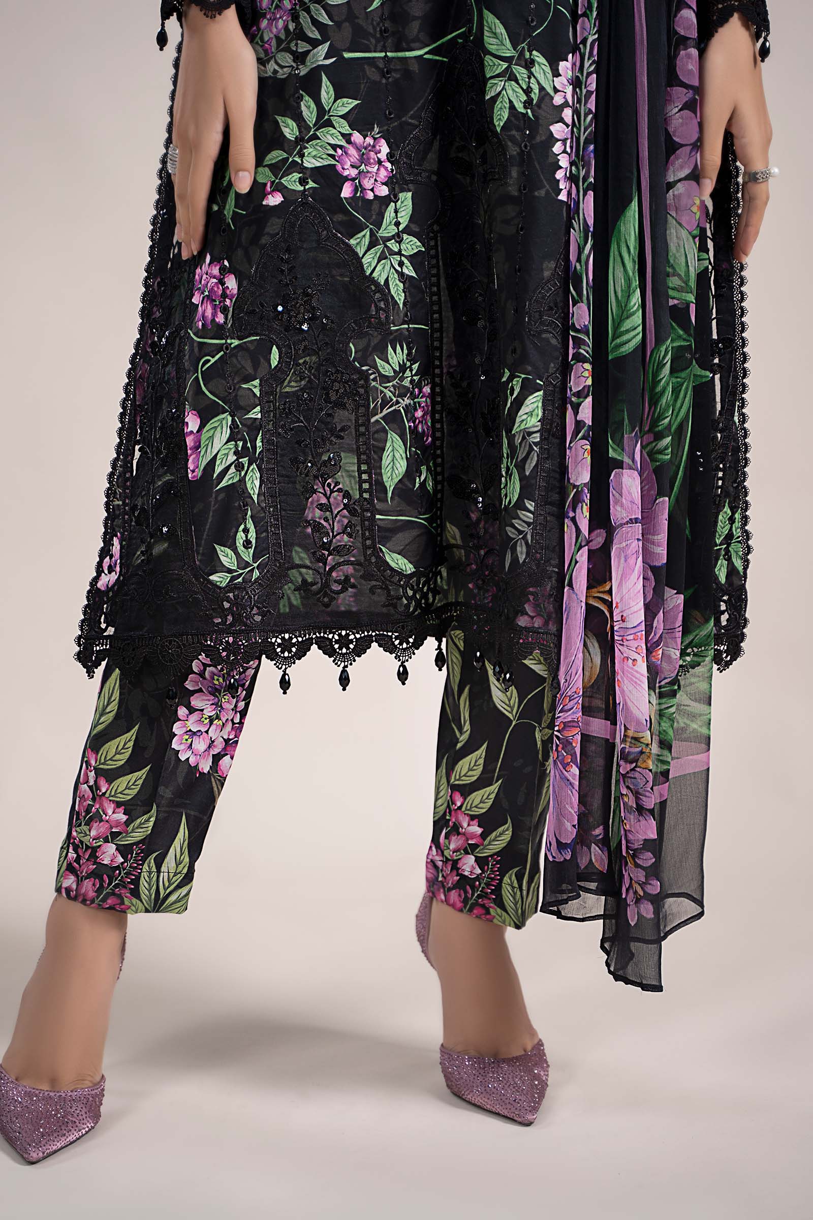 3 Piece Printed Cambric Suit | MPS-2301-B - Image 4