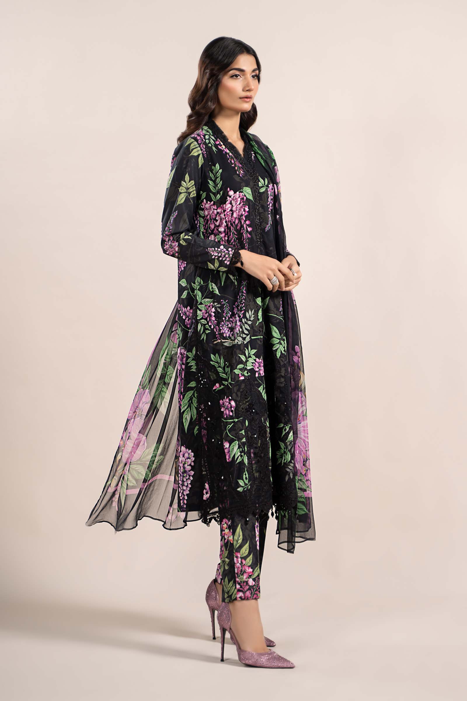 3 Piece Printed Cambric Suit | MPS-2301-B - Image 5