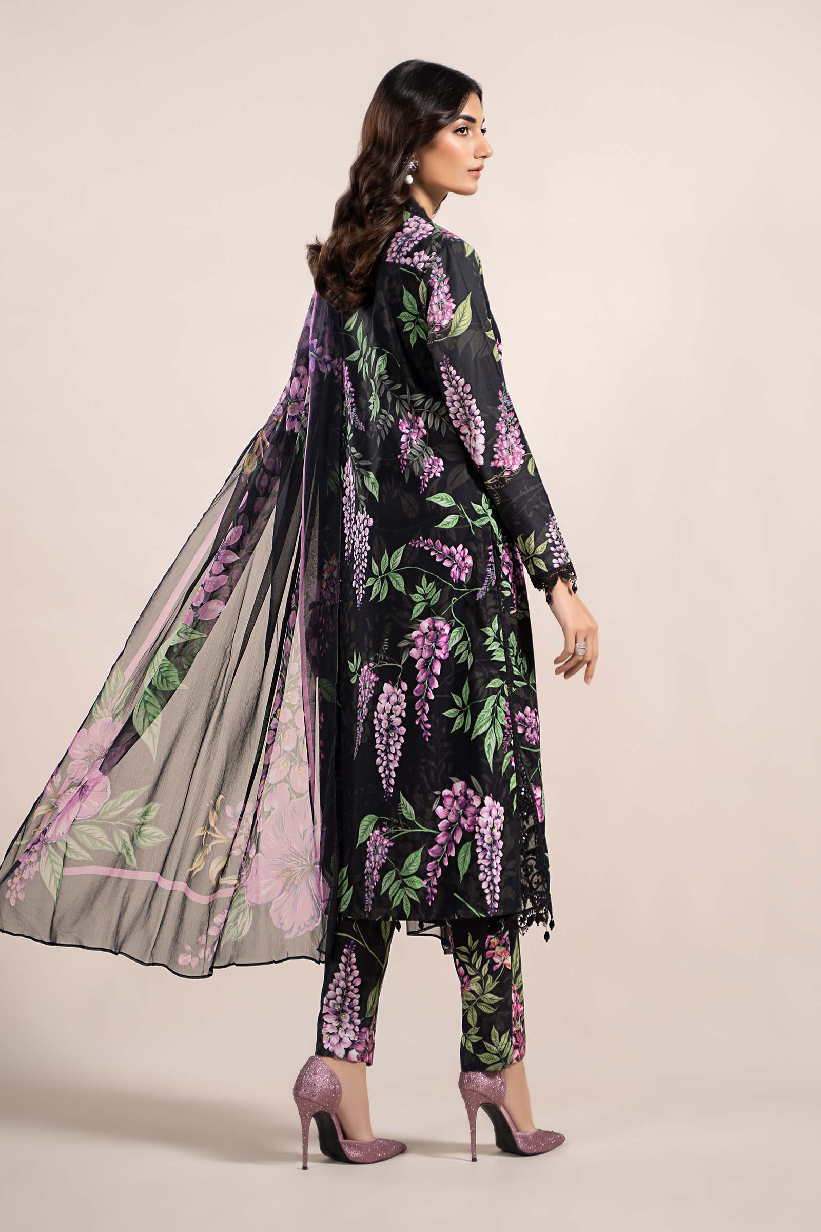 3 Piece Printed Cambric Suit | MPS-2301-B - Image 6