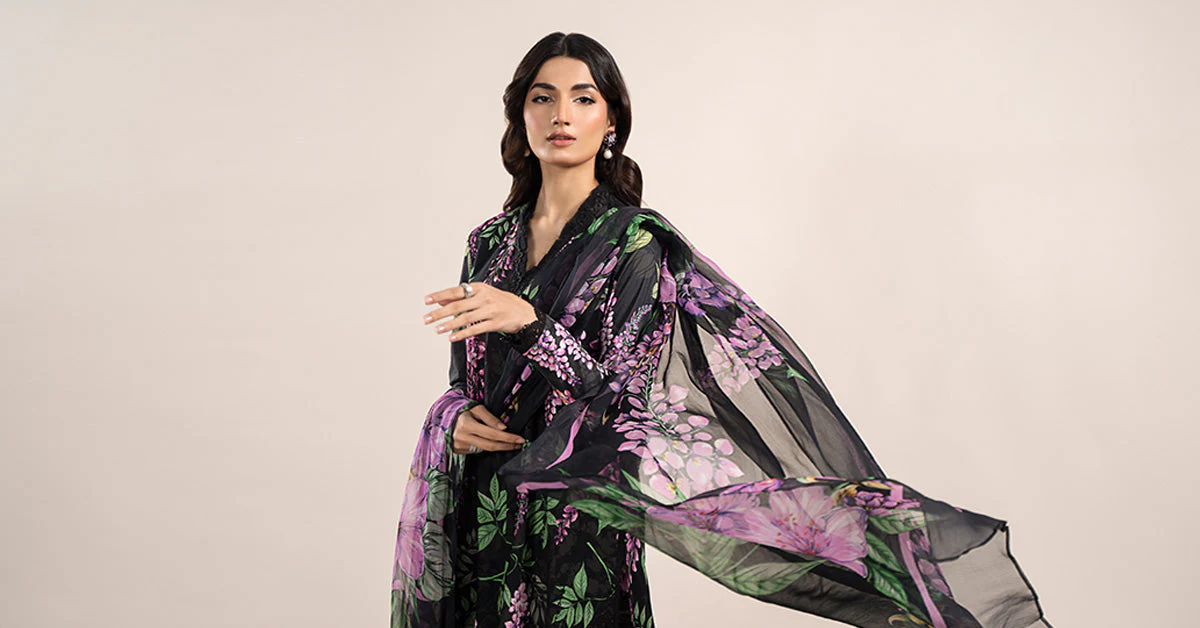 3 Piece Printed Cambric Suit | MPS-2301-B - Image 7