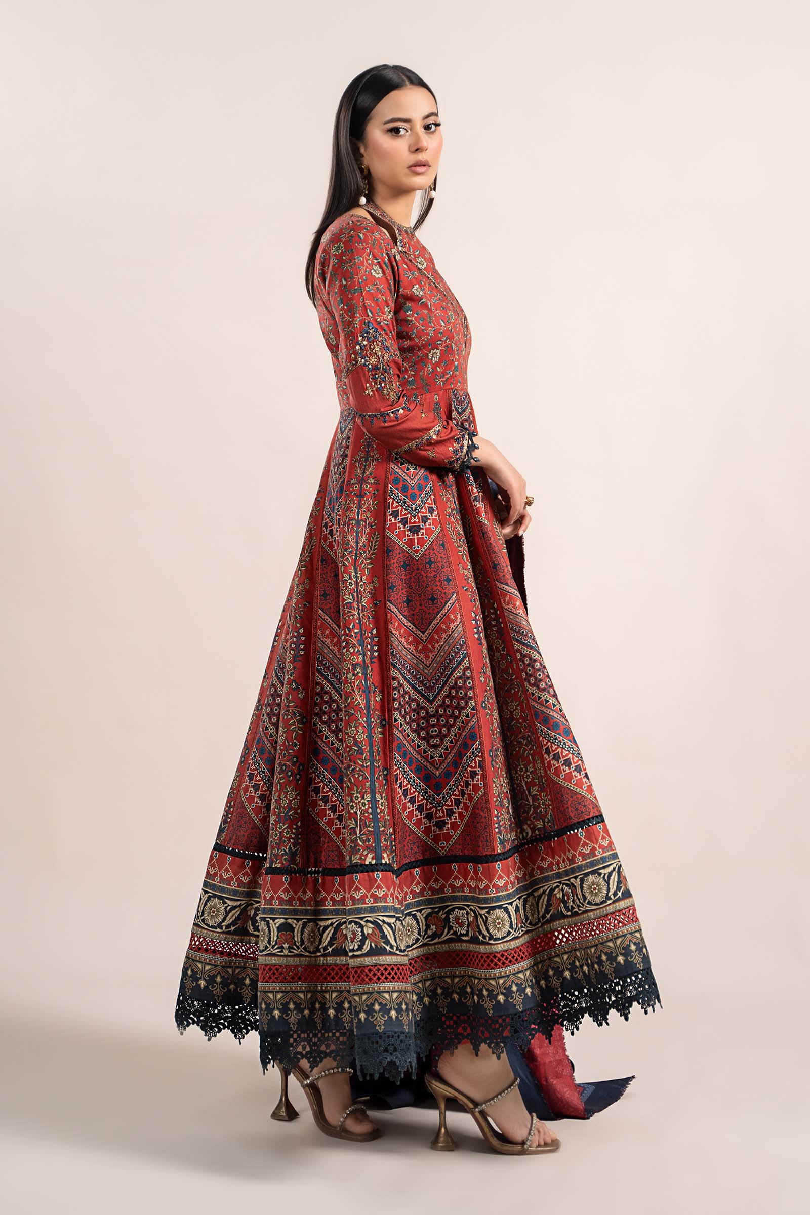 3 Piece Printed Cambric Suit | MPS-2302-B - Image 5