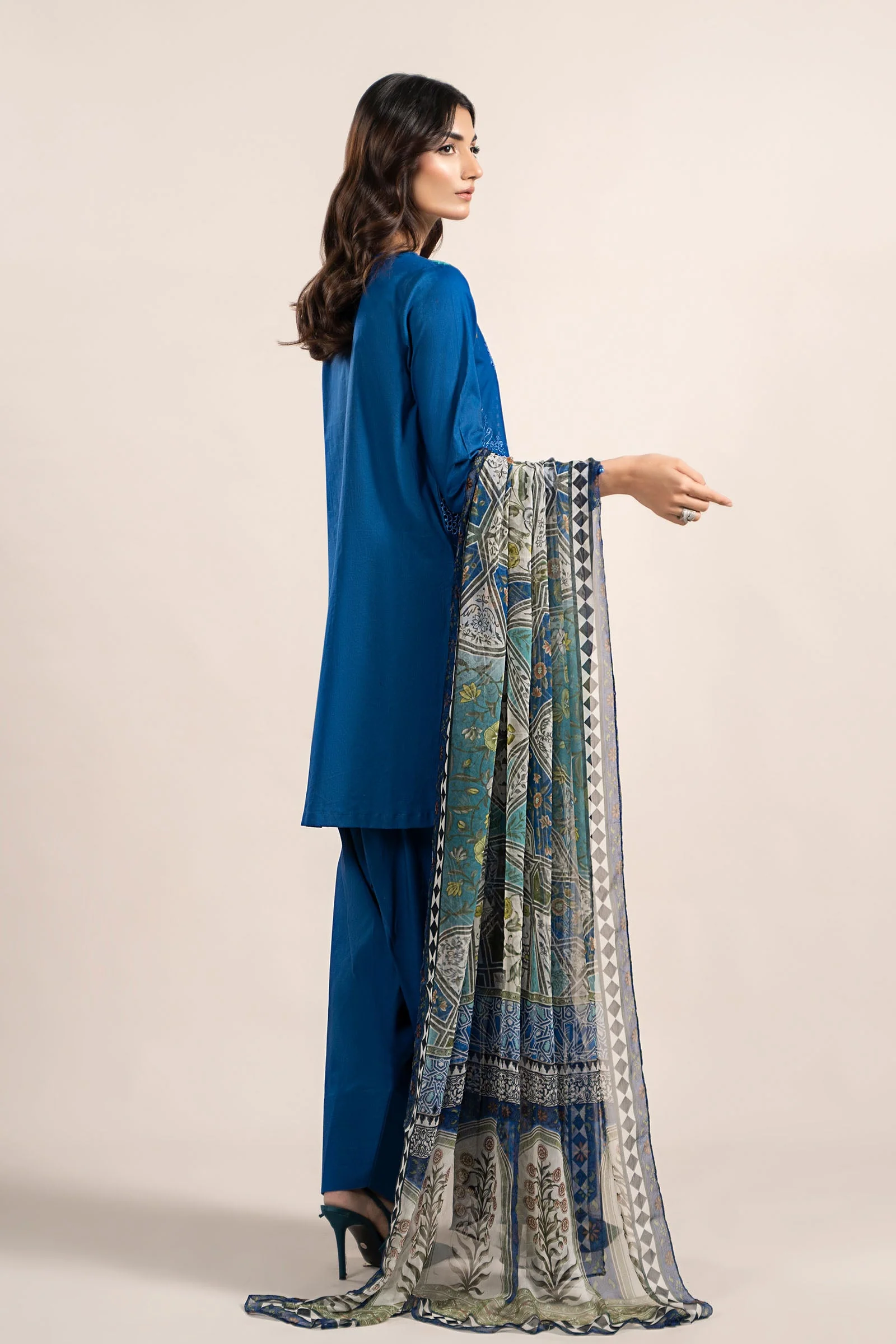 3 Piece Printed Cambric Suit | MPS-2303-A - Image 6