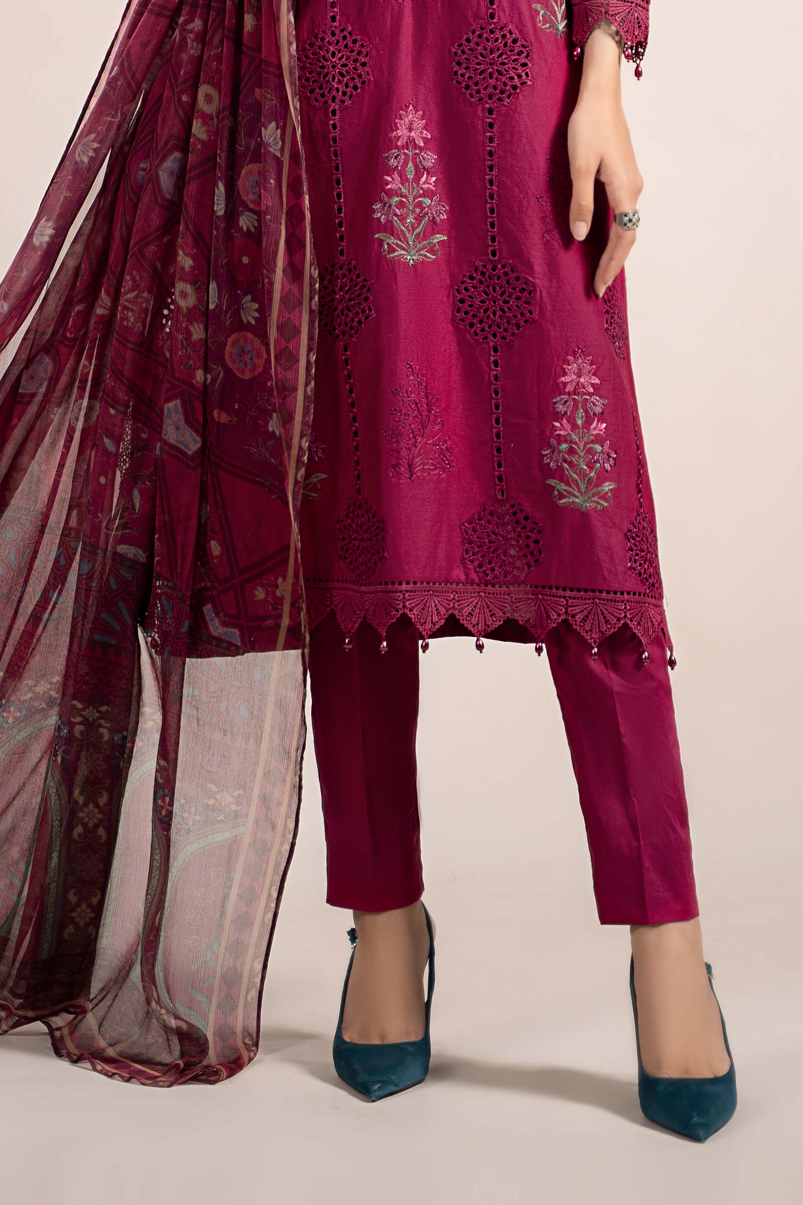3 Piece Printed Cambric Suit | MPS-2303-B - Image 3