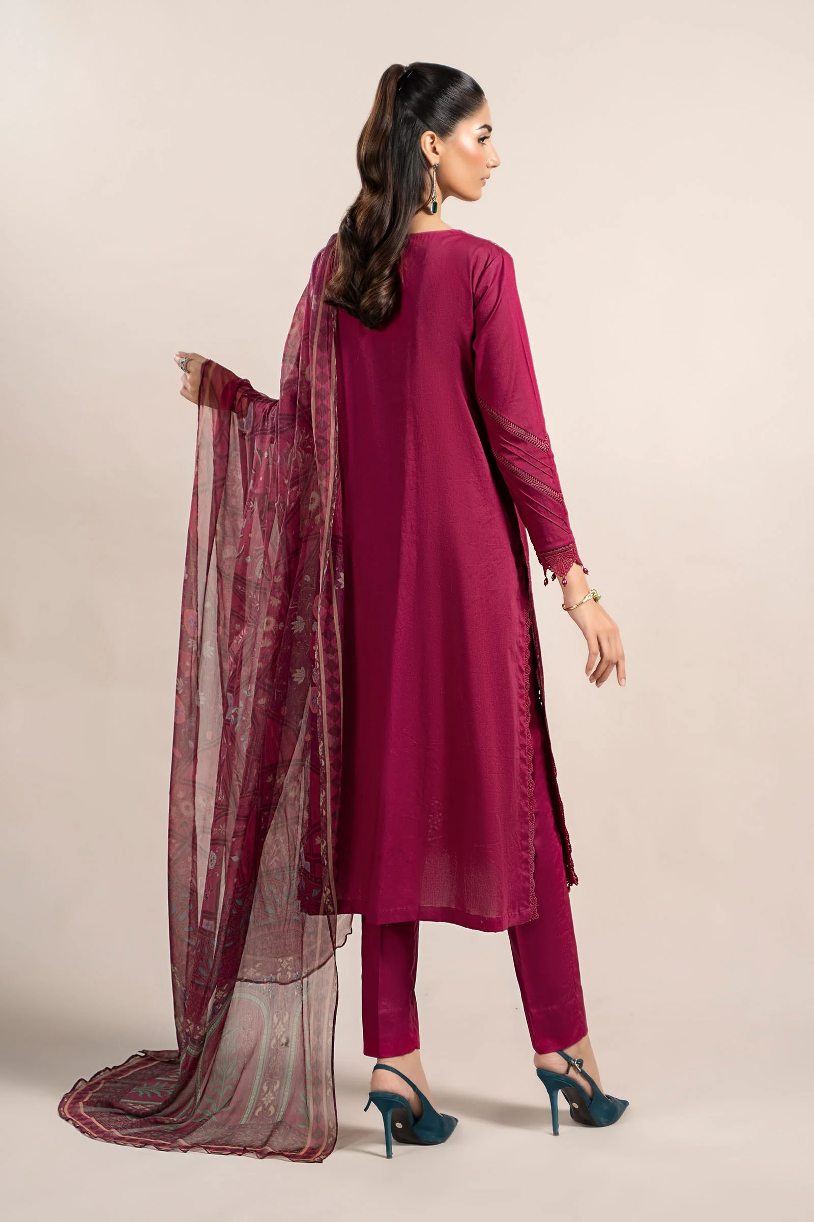 3 Piece Printed Cambric Suit | MPS-2303-B - Image 5