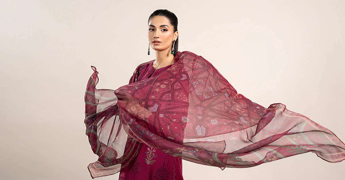 3 Piece Printed Cambric Suit | MPS-2303-B - Image 6