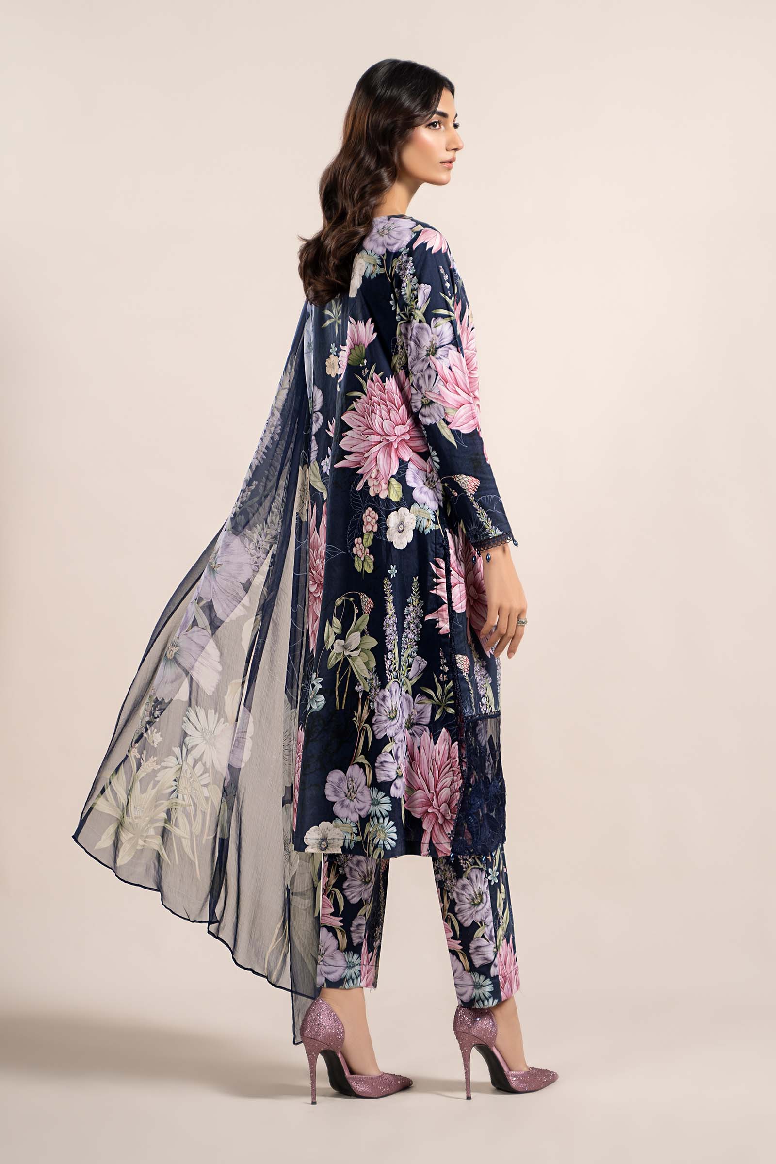 3 Piece Printed Cambric Suit | MPS-2306-B - Image 5