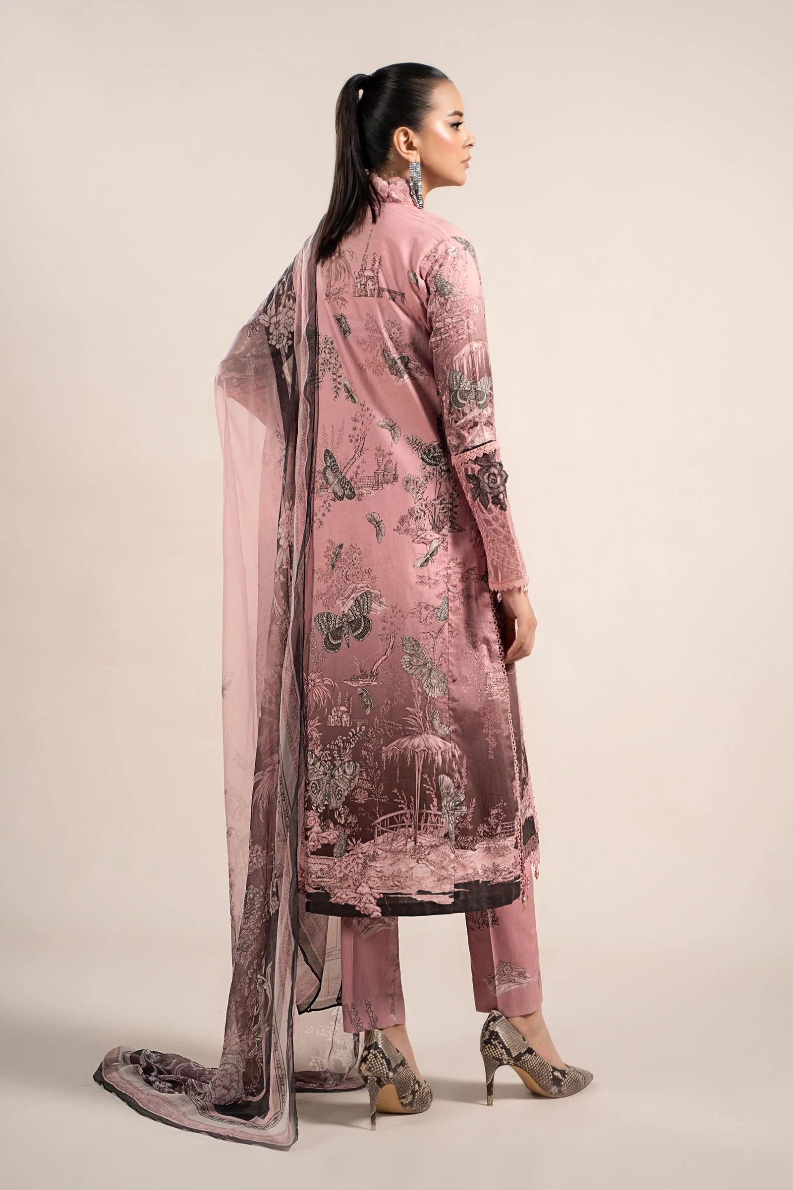 3 Piece Printed Cambric Suit | MPS-2308-A - Image 5