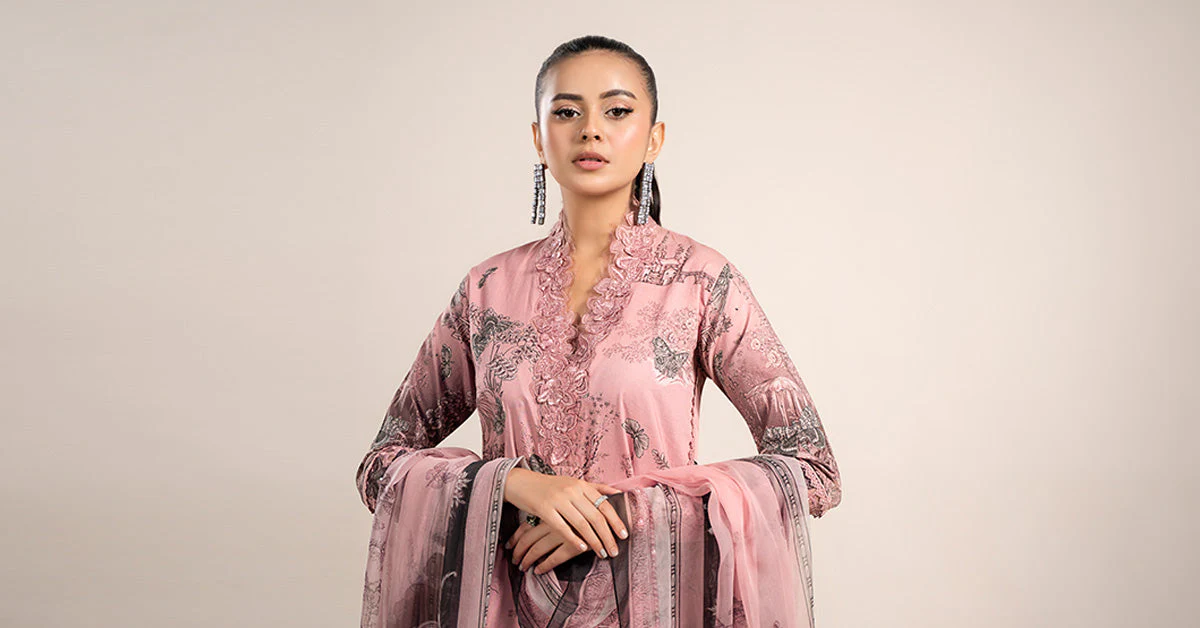 3 Piece Printed Cambric Suit | MPS-2308-A - Image 6