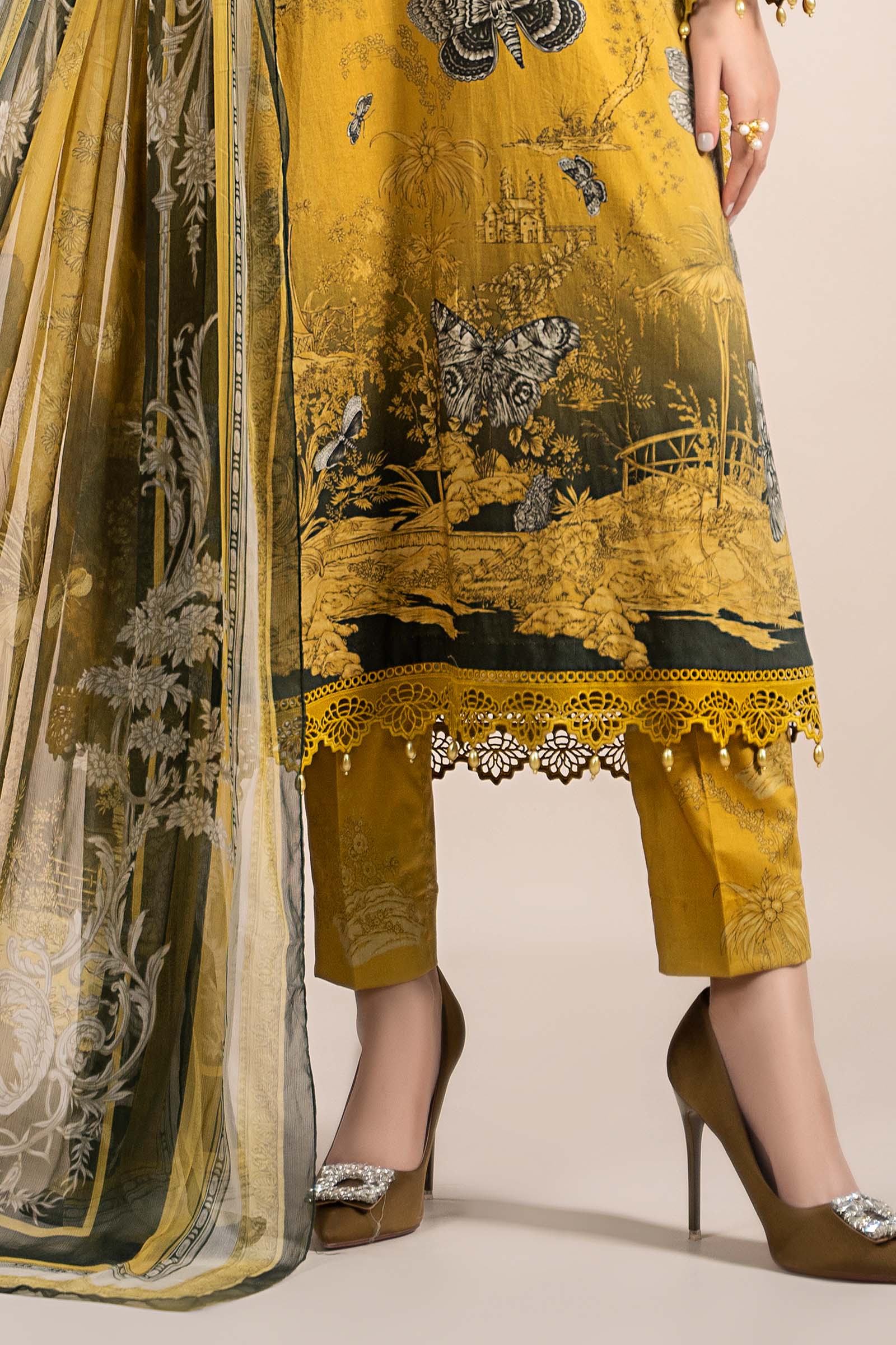 3 Piece Printed Cambric Suit | MPS-2308-B - Image 3