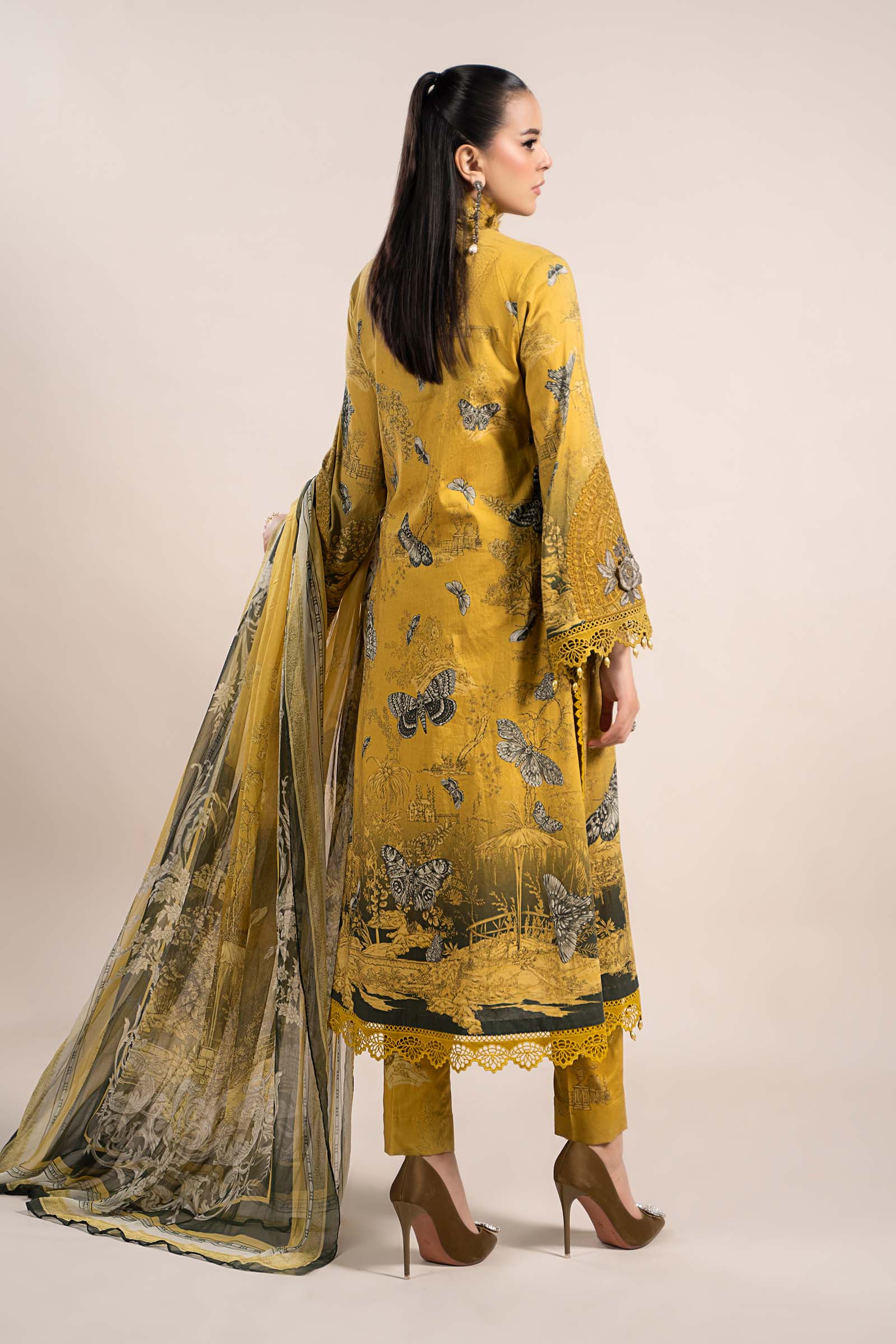 3 Piece Printed Cambric Suit | MPS-2308-B - Image 6