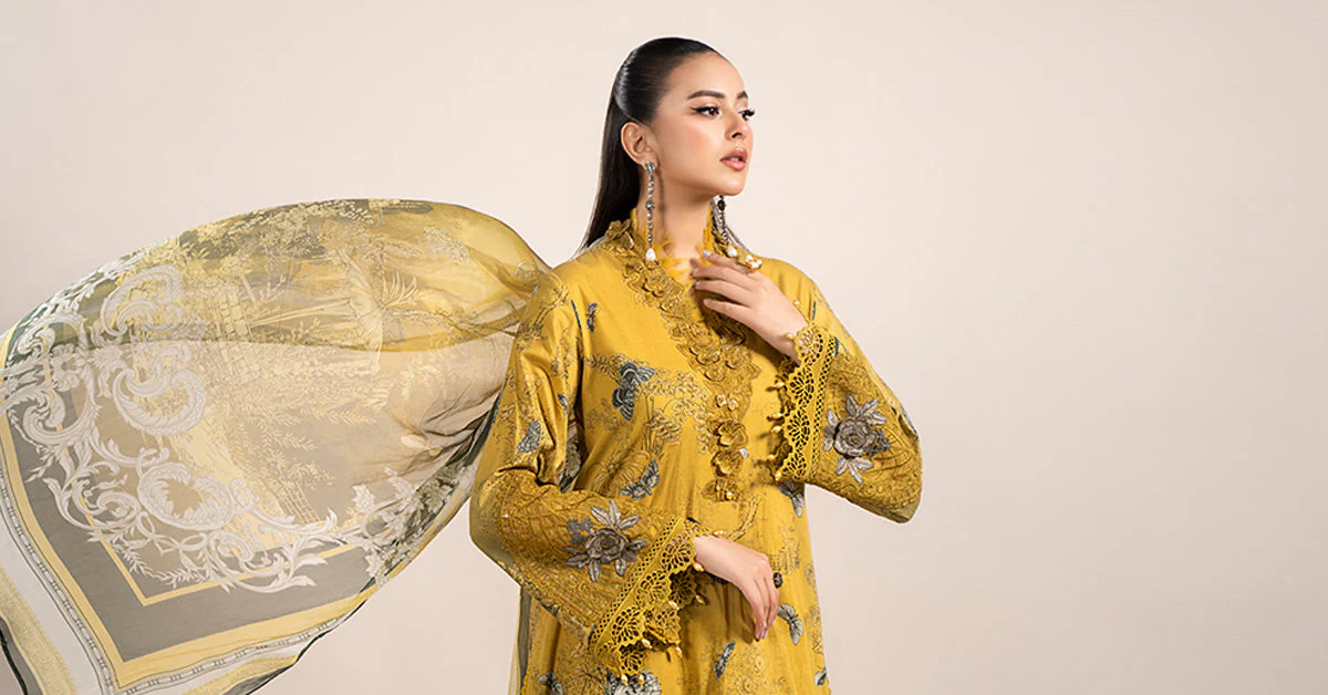 3 Piece Printed Cambric Suit | MPS-2308-B - Image 7