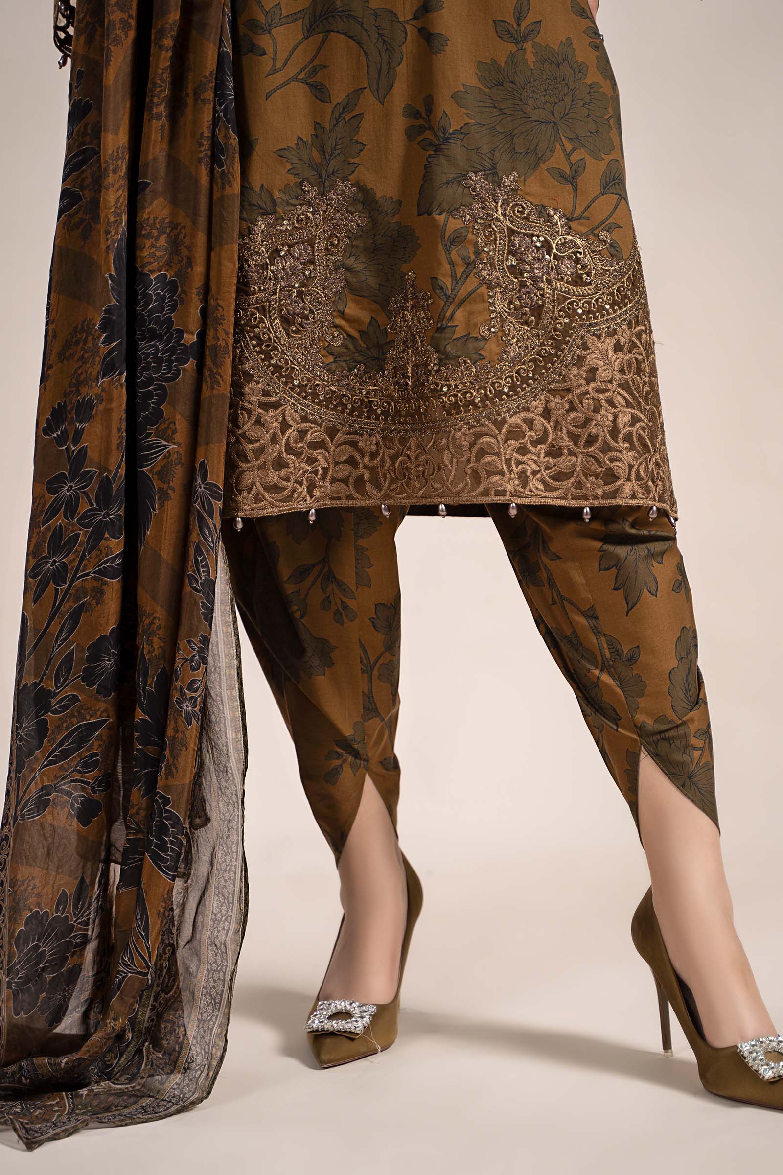 3 Piece Printed Cambric Suit | MPS-2309-A - Image 3