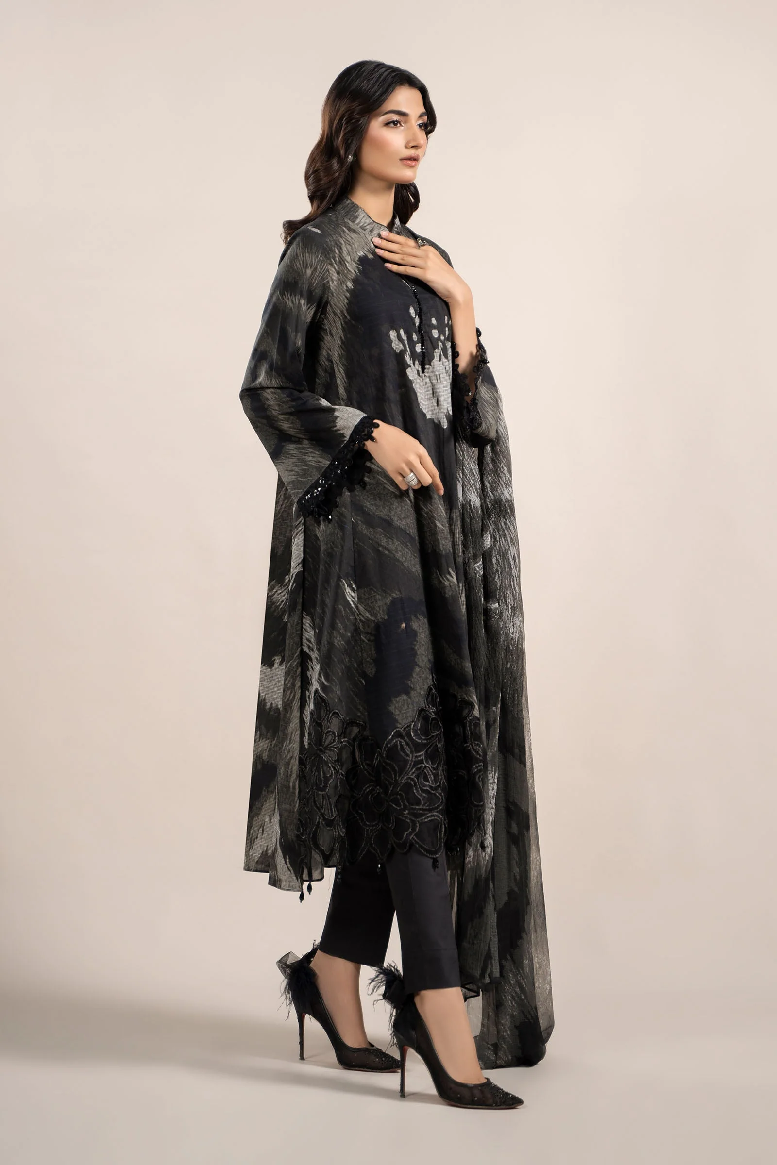 3 Piece Printed Cambric Suit | MPS-2310-A - Image 5