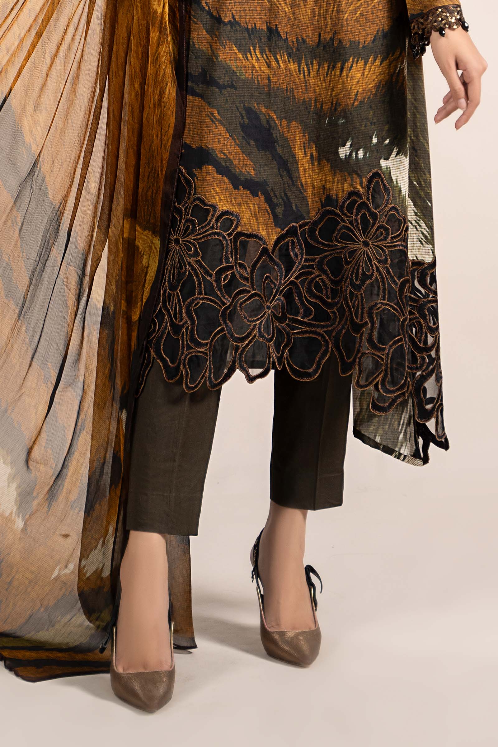 3 Piece Printed Cambric Suit | MPS-2310-B - Image 4