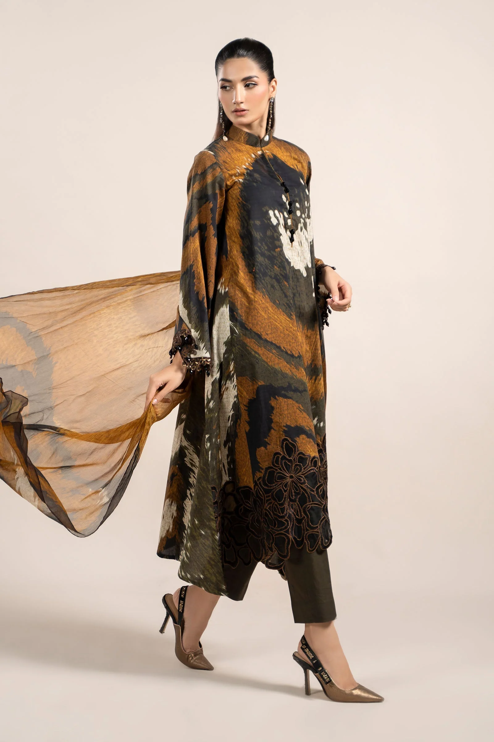 3 Piece Printed Cambric Suit | MPS-2310-B - Image 5