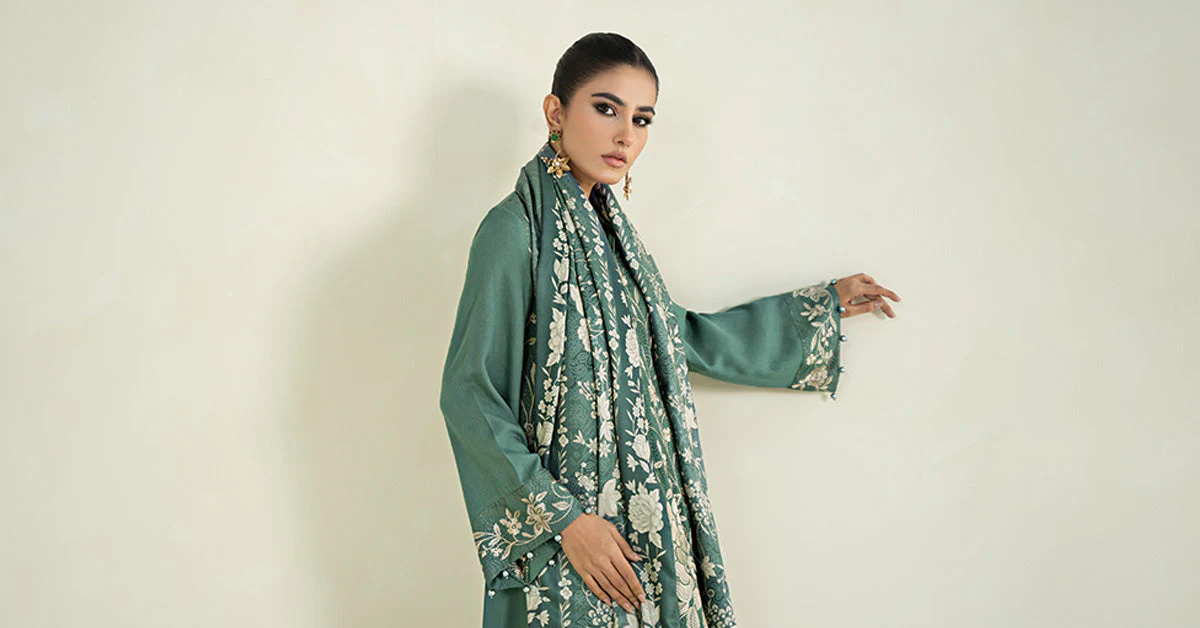 3 Piece Printed Linen Suit | MPS-2408-A - Image 7