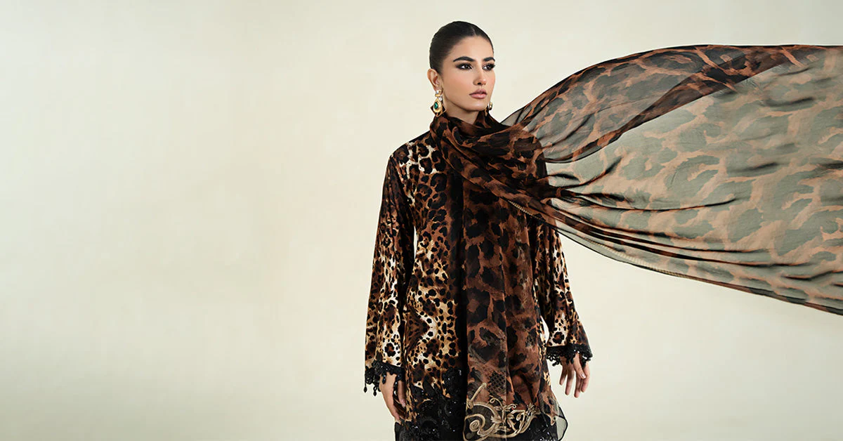 3 Piece Printed Linen Suit | MPS-2409-B - Image 7