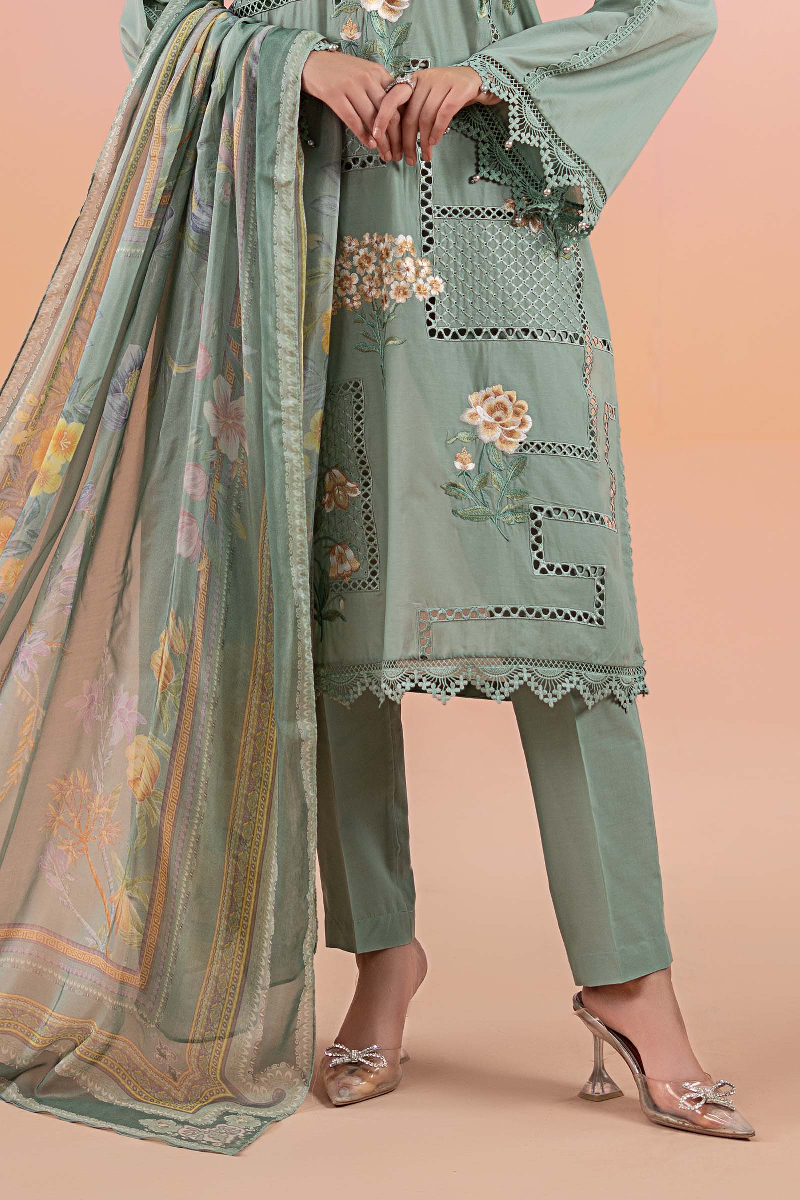 3 Piece Printed Lawn Suit | MPS-2501-B - Image 4
