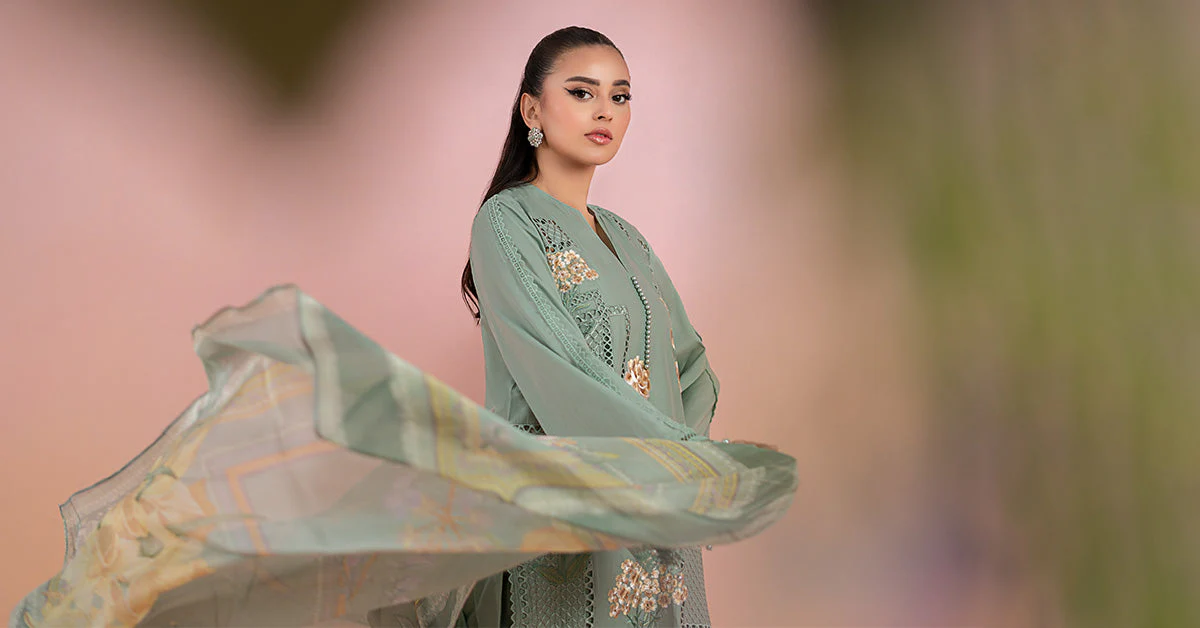 3 Piece Printed Lawn Suit | MPS-2501-B - Image 7