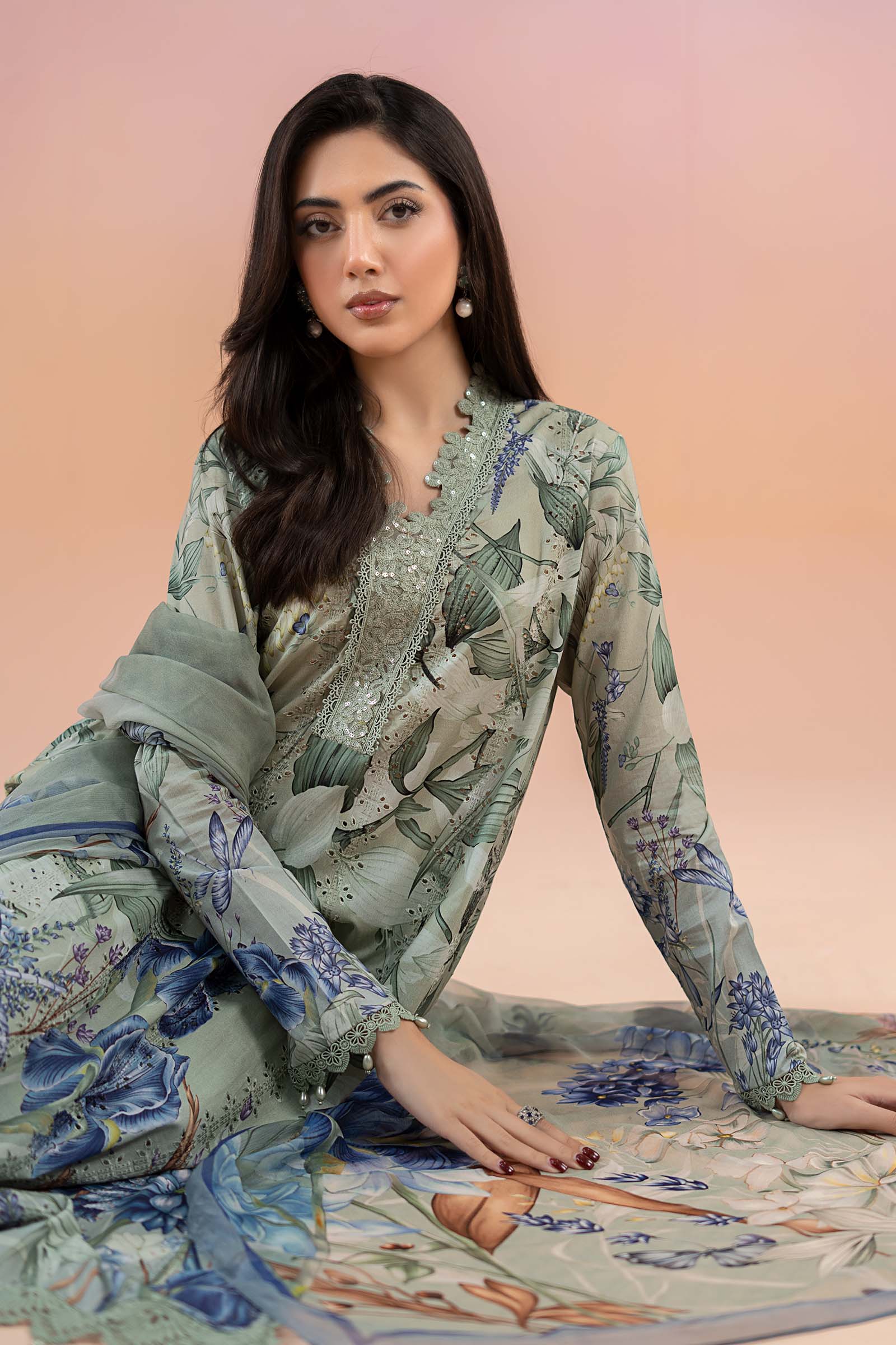 3 Piece Printed Lawn Suit | MPS-2502-B - Image 2