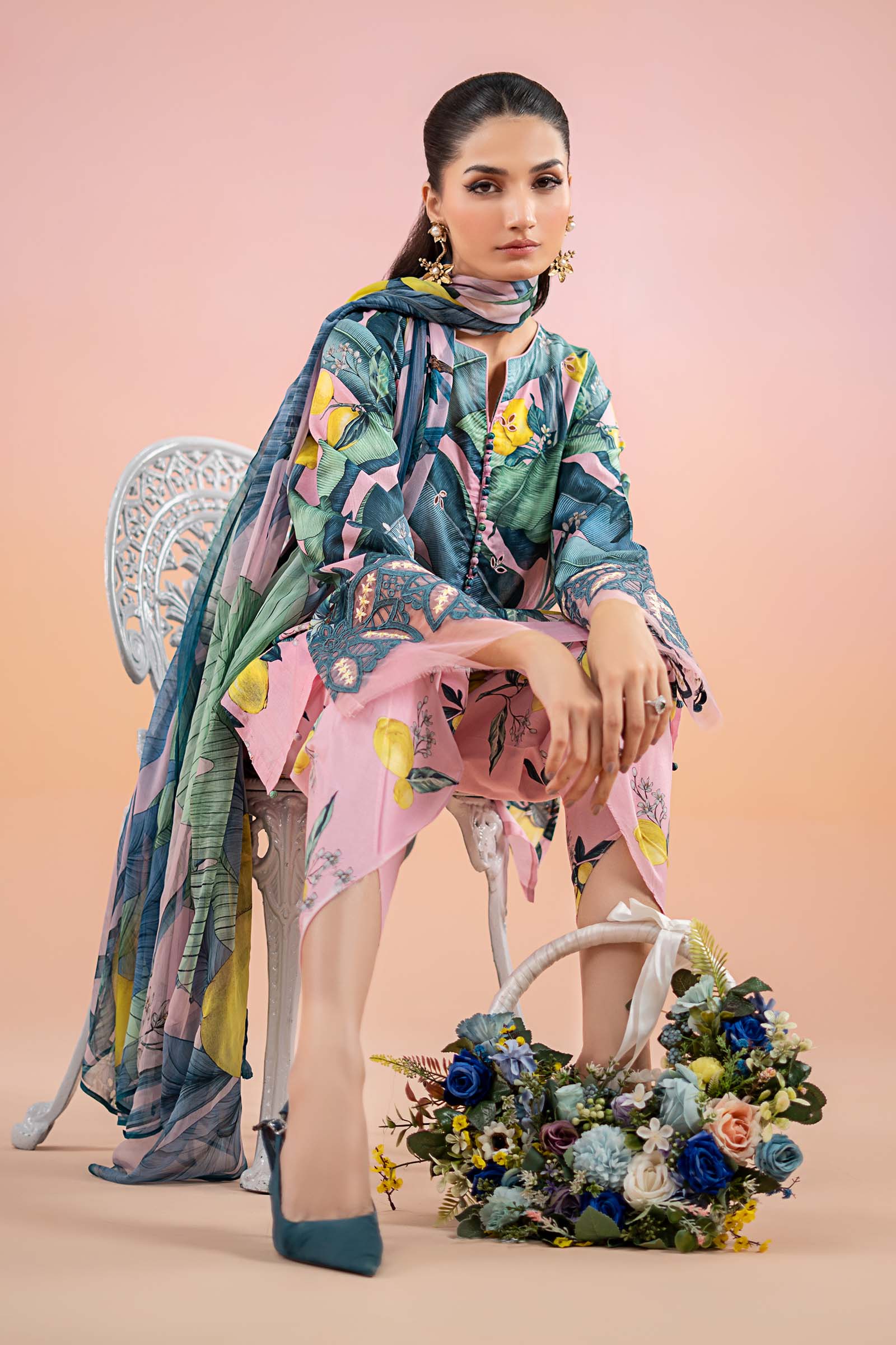 3 Piece Printed Lawn Suit | MPS-2503-B - Image 4