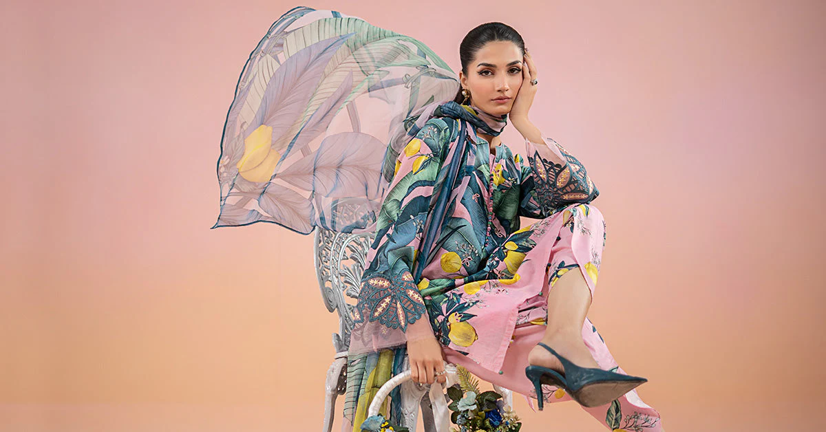 3 Piece Printed Lawn Suit | MPS-2503-B - Image 9