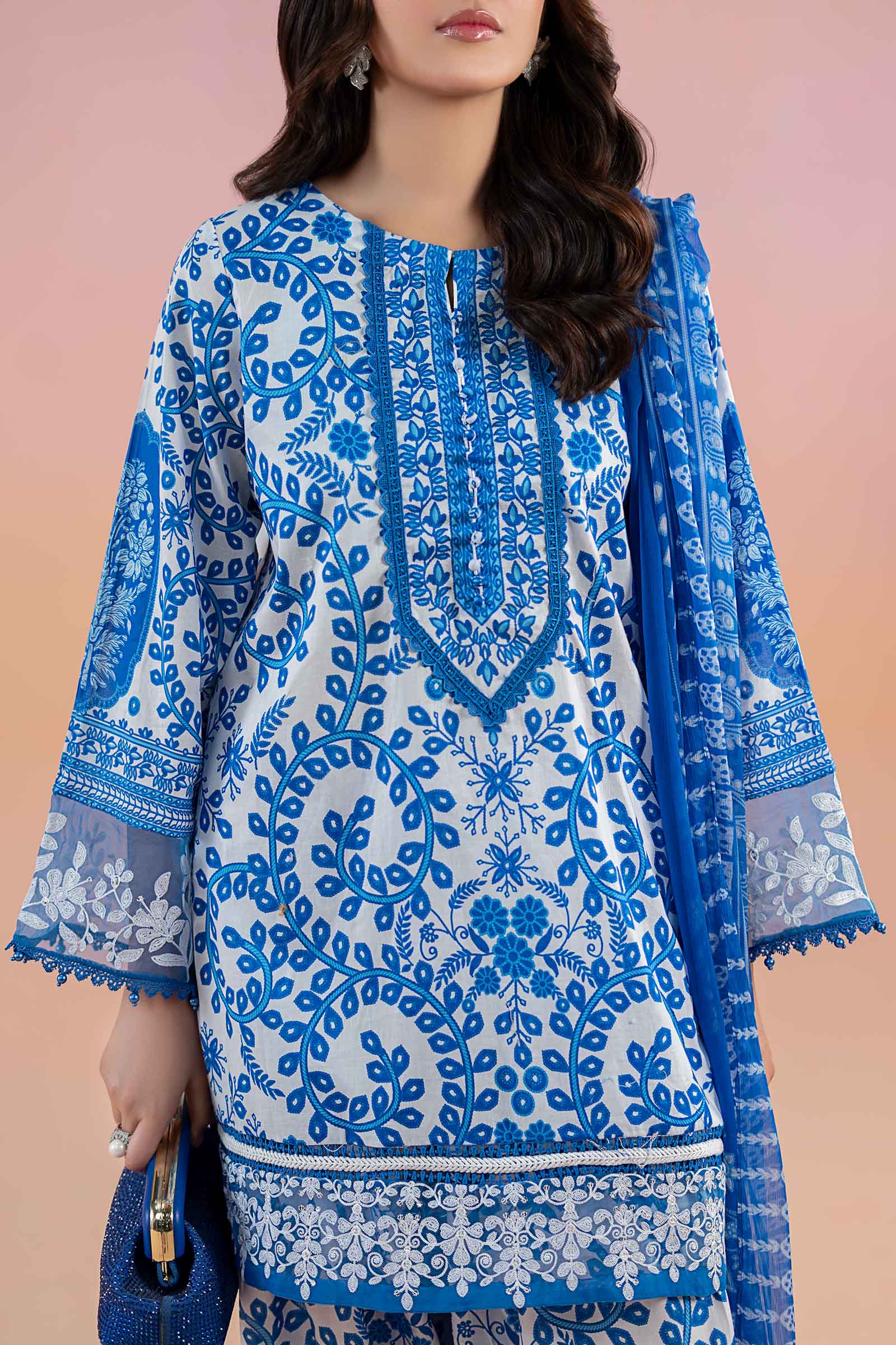 3 Piece Printed Lawn Suit | MPS-2504-B - Image 4