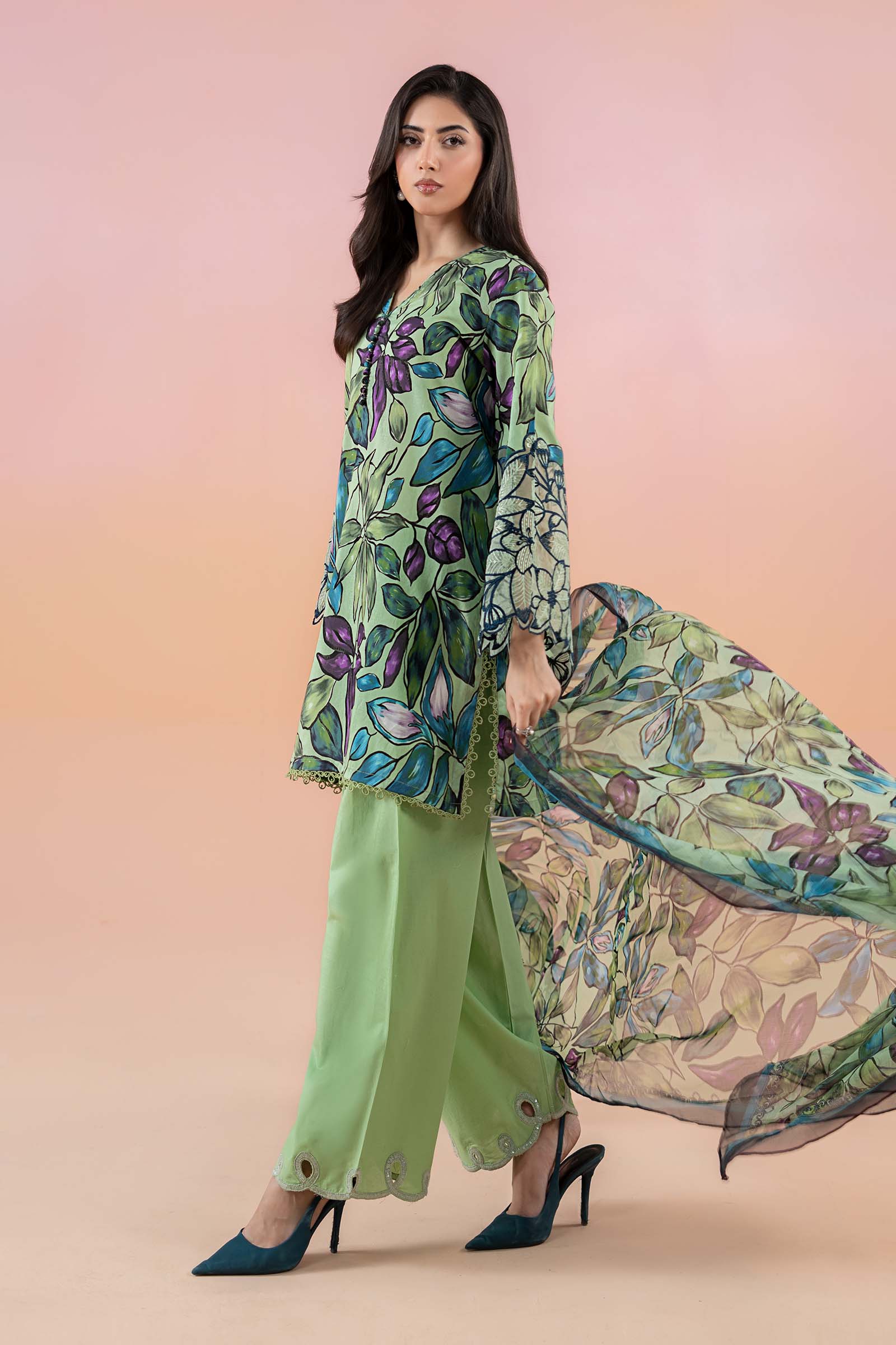 3 Piece Printed Lawn Suit | MPS-2505-B - Image 6
