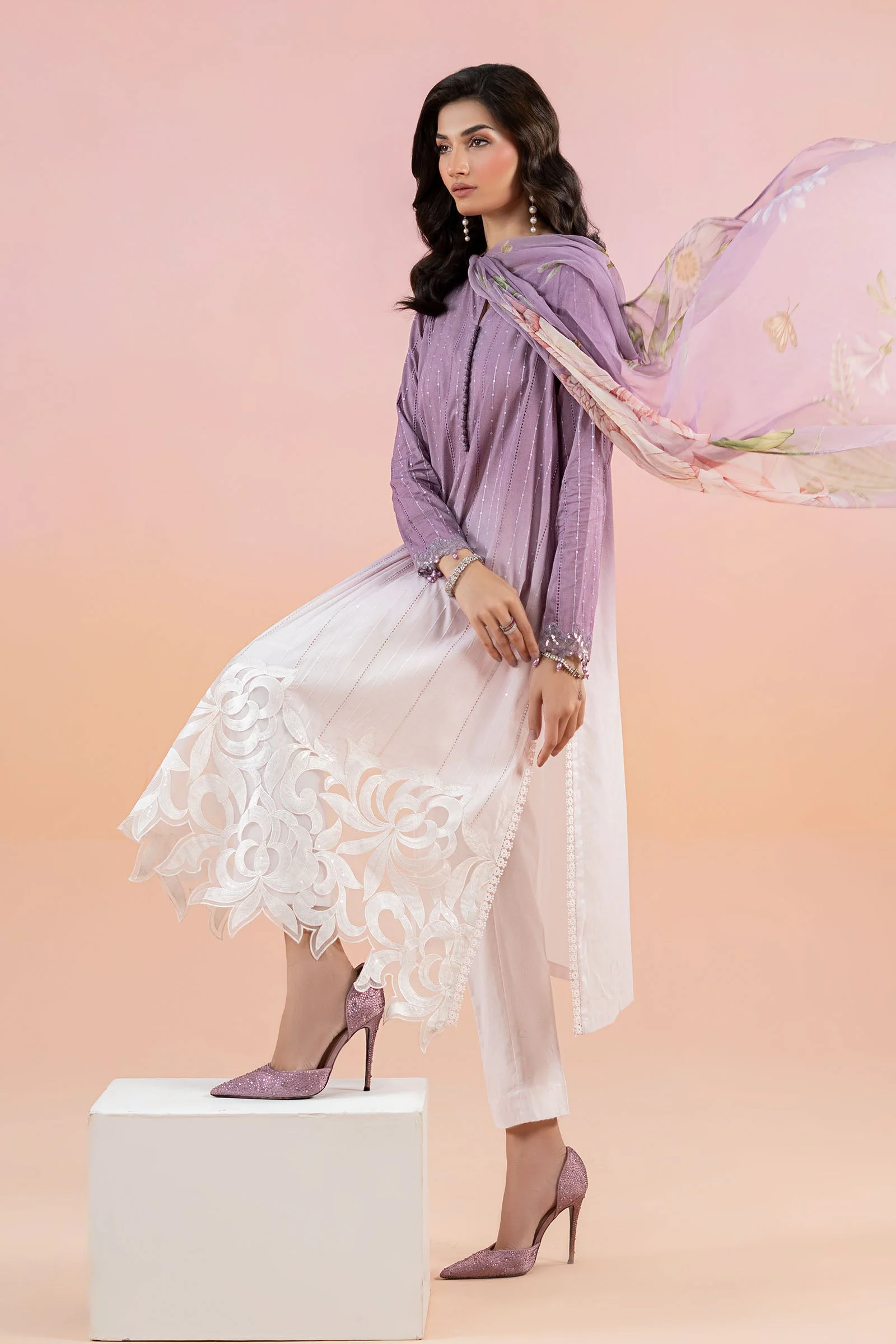 3 Piece Printed Lawn Suit | MPS-2506-B - Image 4