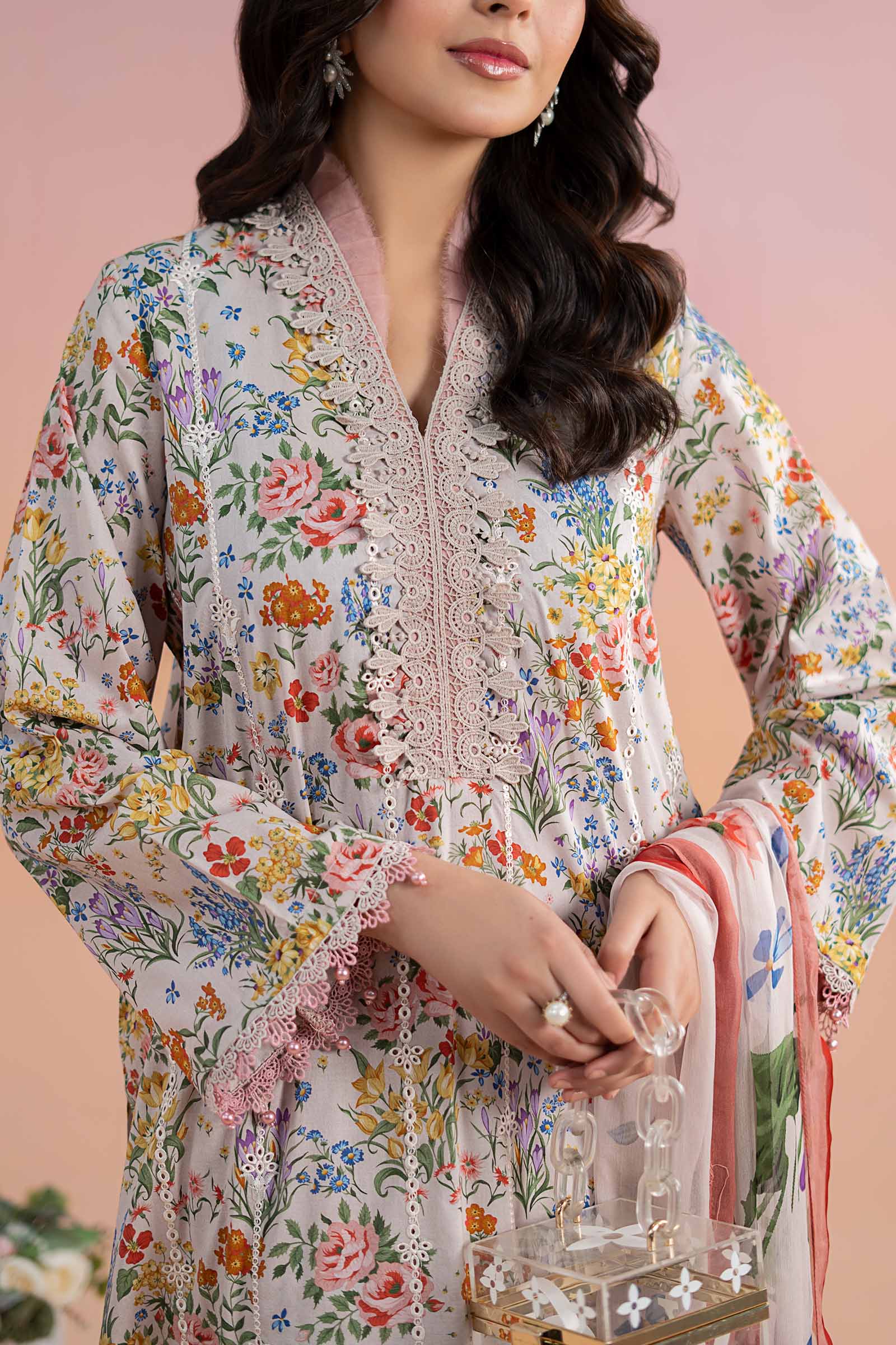 3 Piece Printed Lawn Suit | MPS-2507-A - Image 4