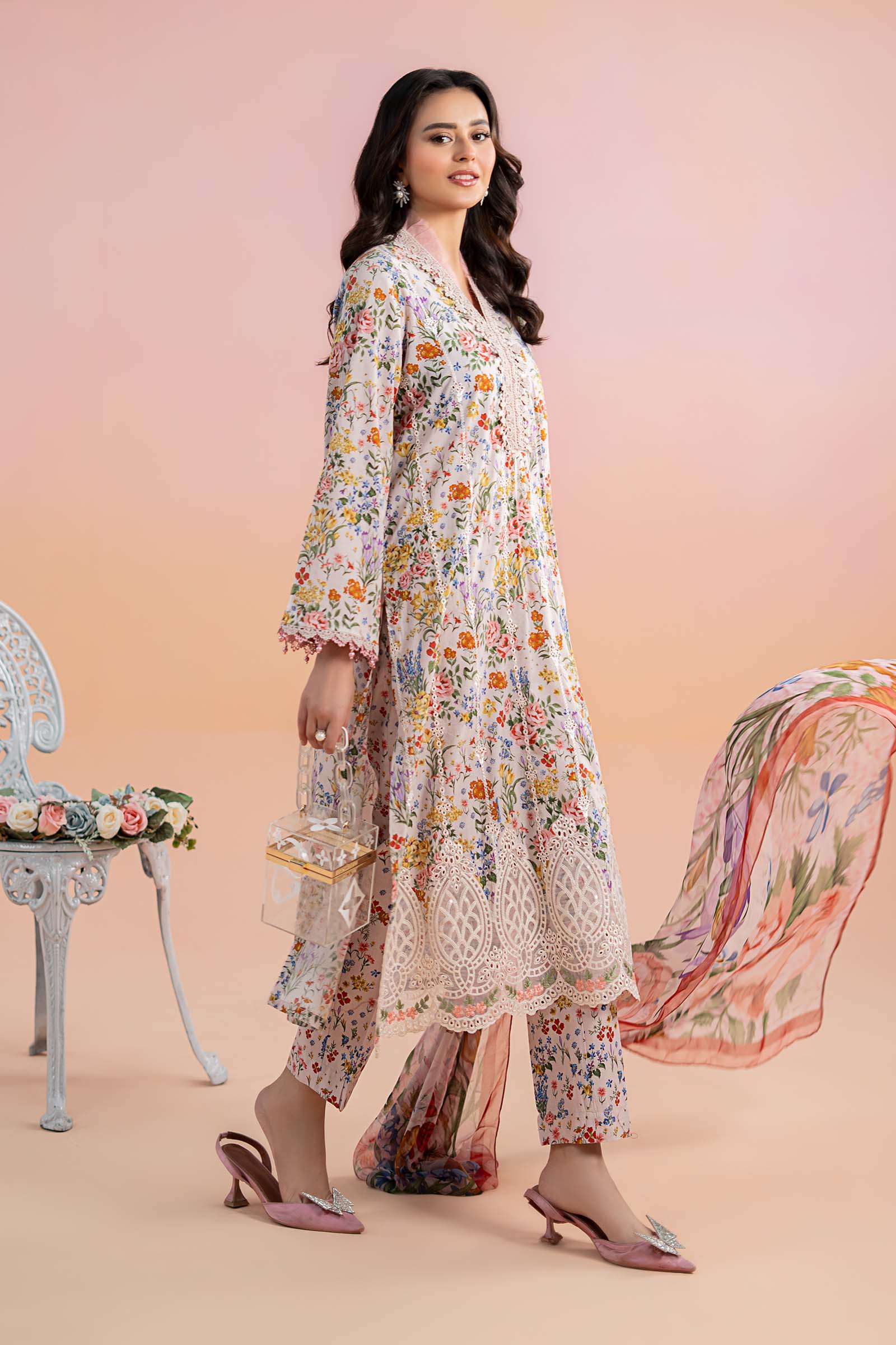 3 Piece Printed Lawn Suit | MPS-2507-A - Image 6