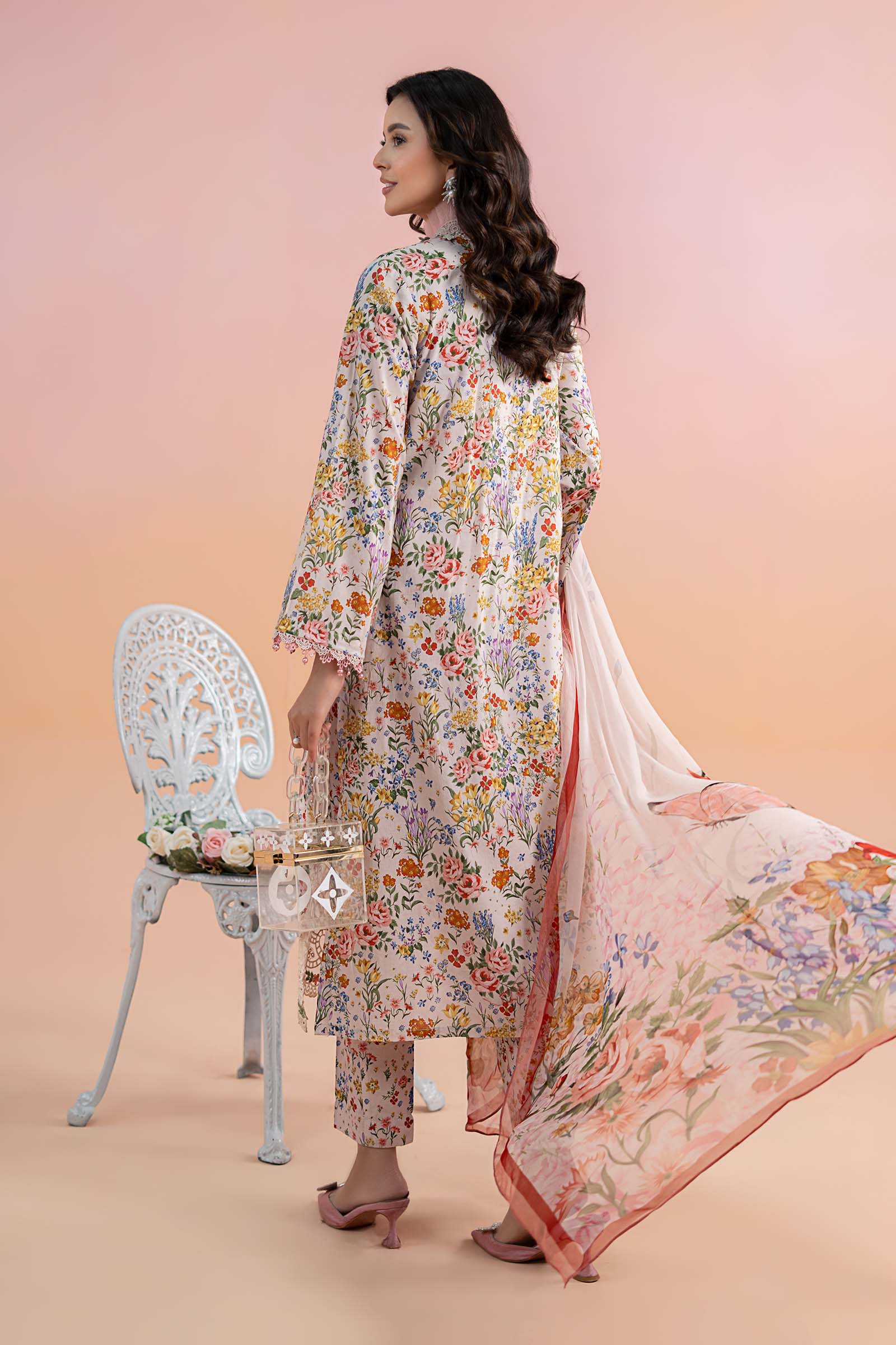 3 Piece Printed Lawn Suit | MPS-2507-A - Image 7