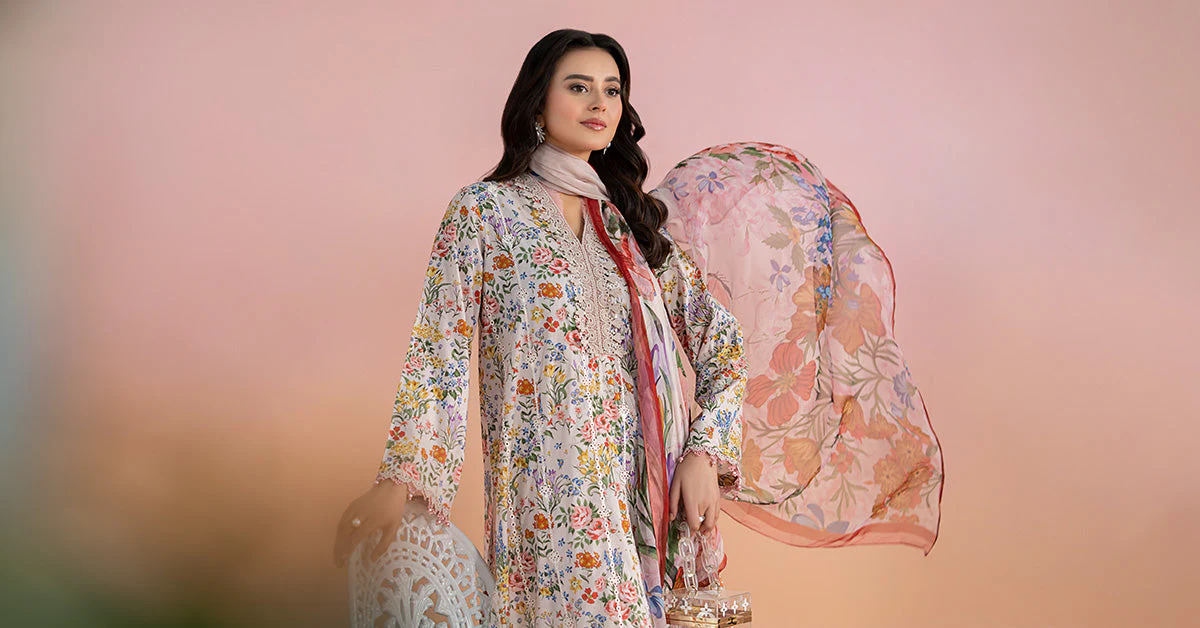 3 Piece Printed Lawn Suit | MPS-2507-A - Image 8