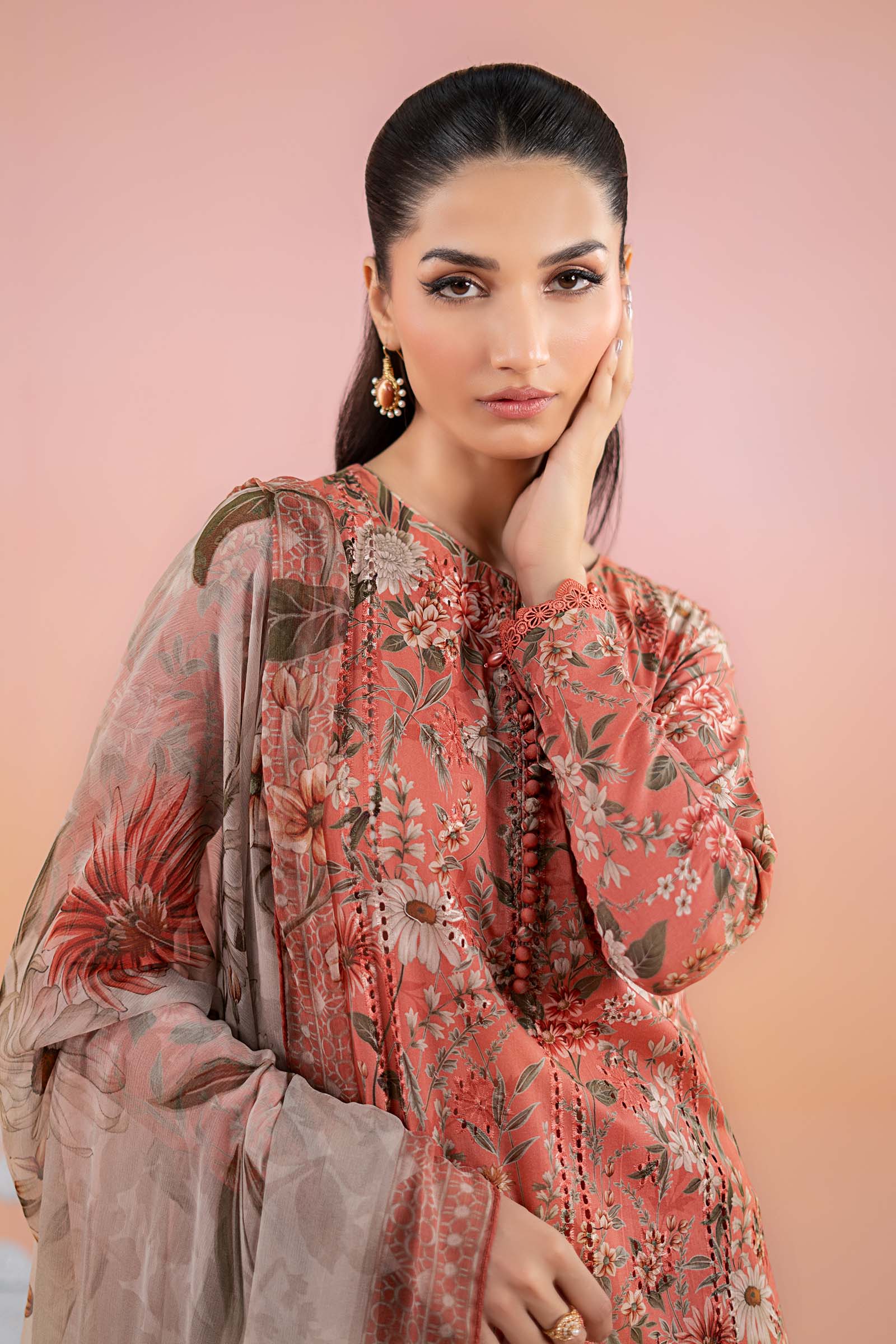 3 Piece Printed Lawn Suit | MPS-2508-A - Image 2