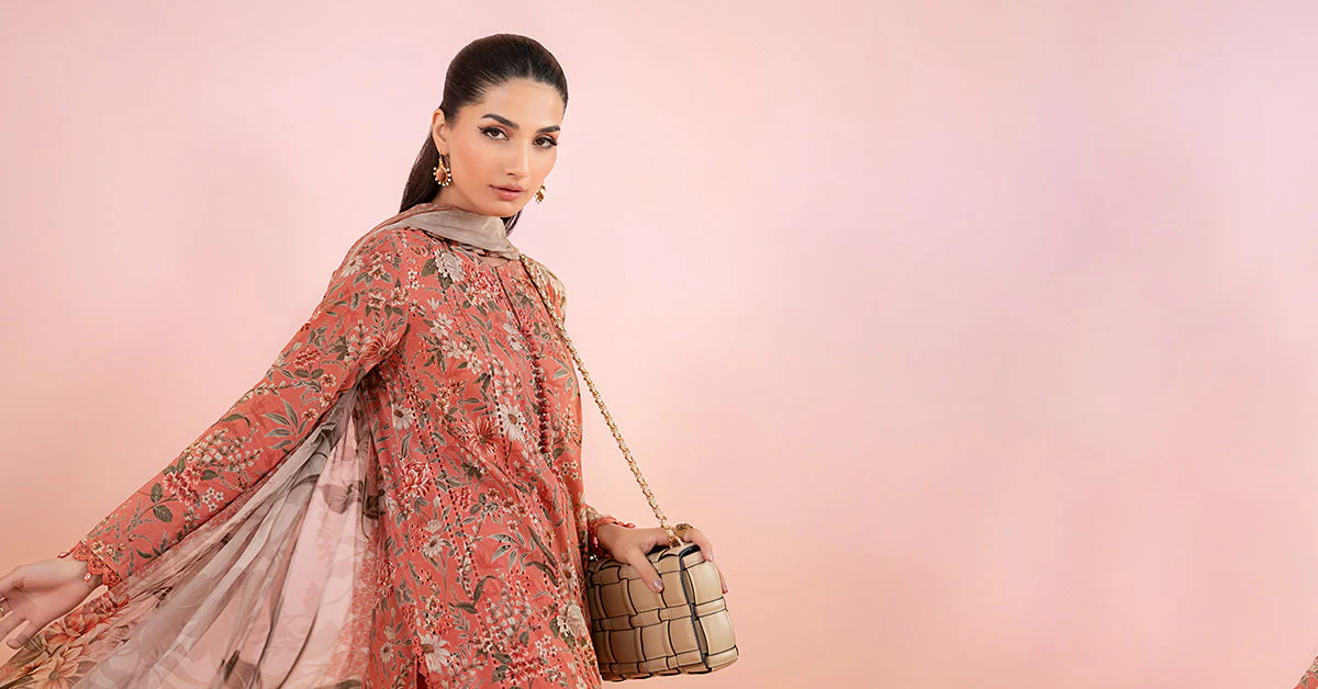 3 Piece Printed Lawn Suit | MPS-2508-A - Image 7
