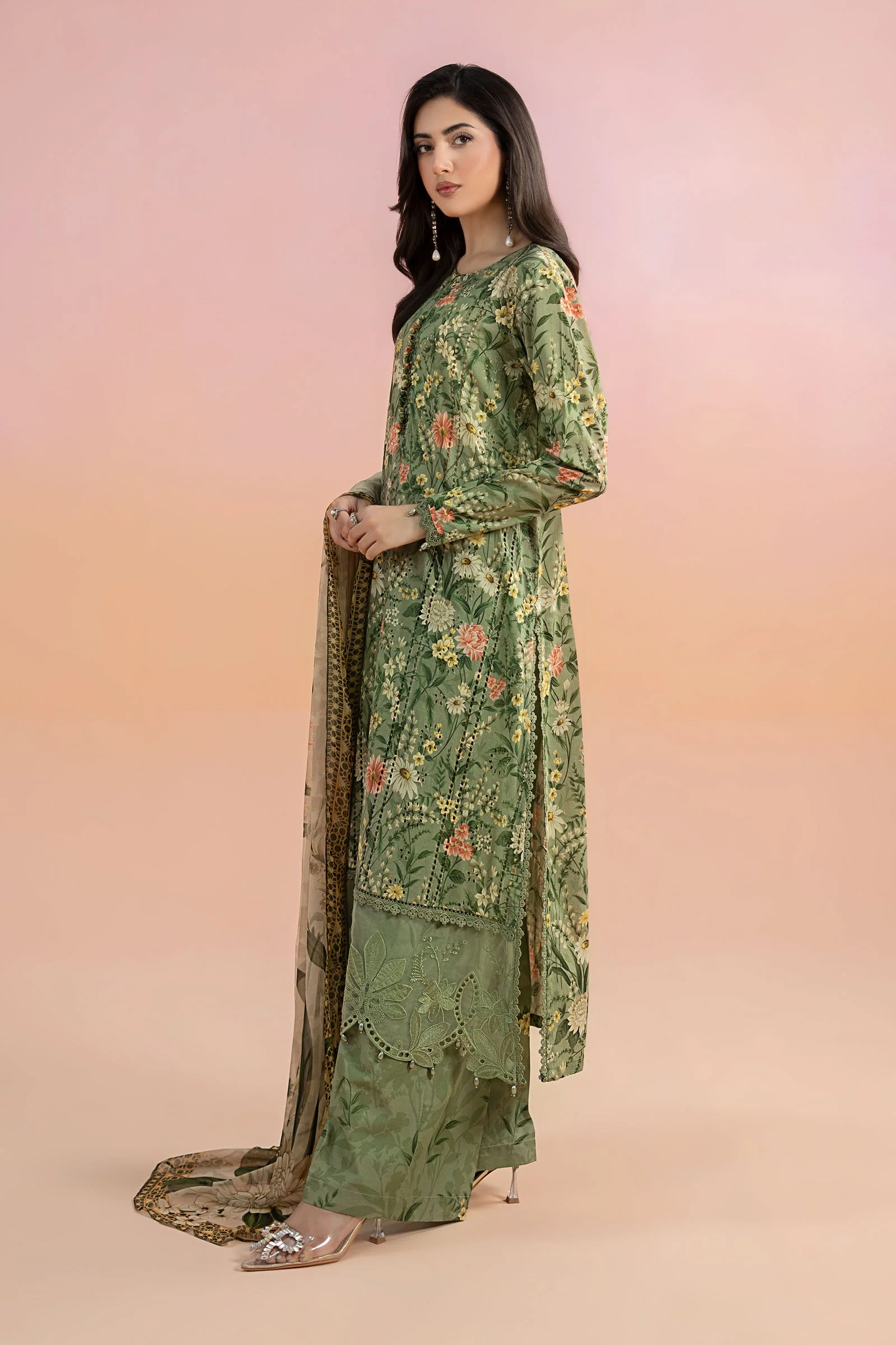 3 Piece Printed Lawn Suit | MPS-2508-B - Image 5