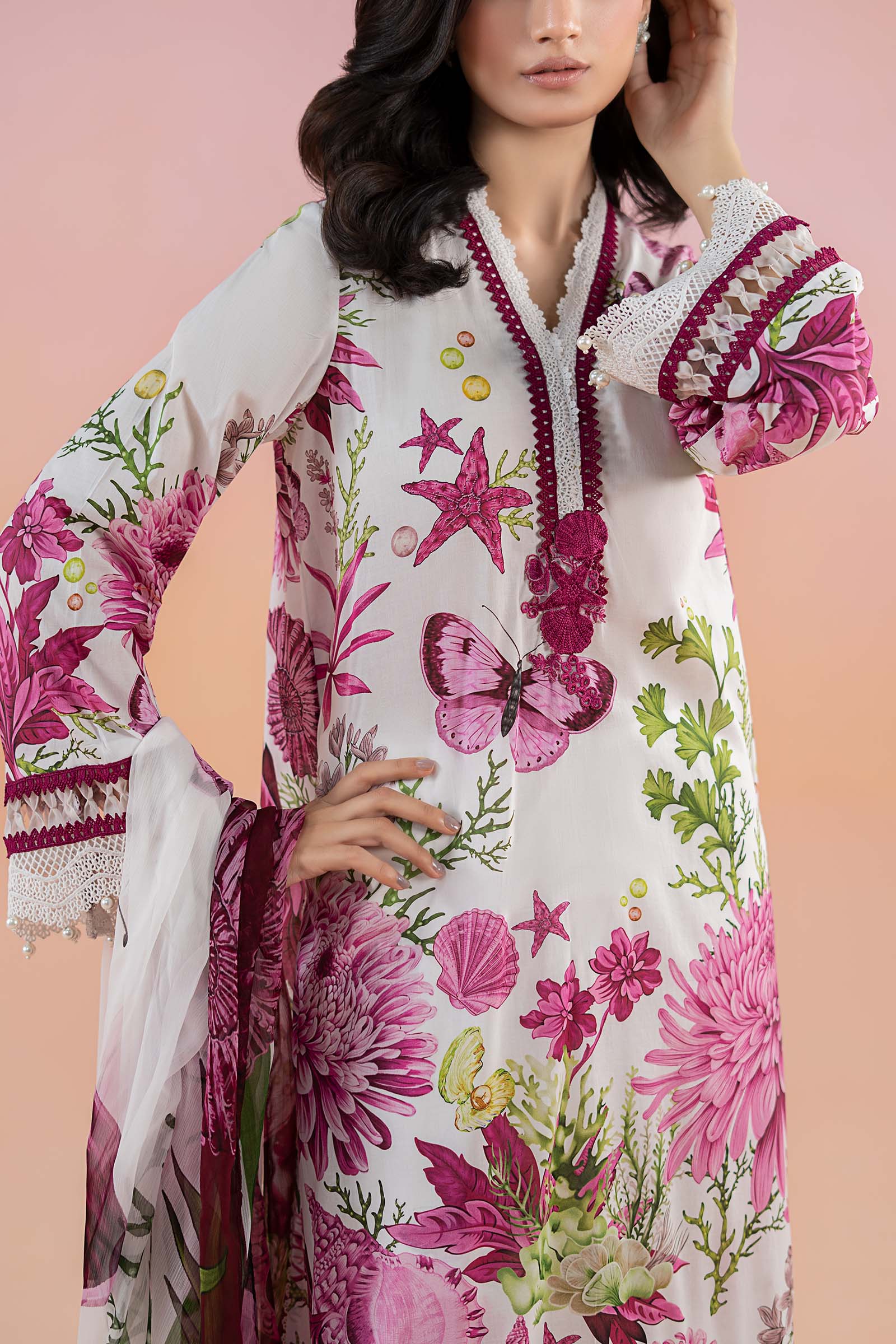 3 Piece Printed Lawn Suit | MPS-2510-A - Image 3