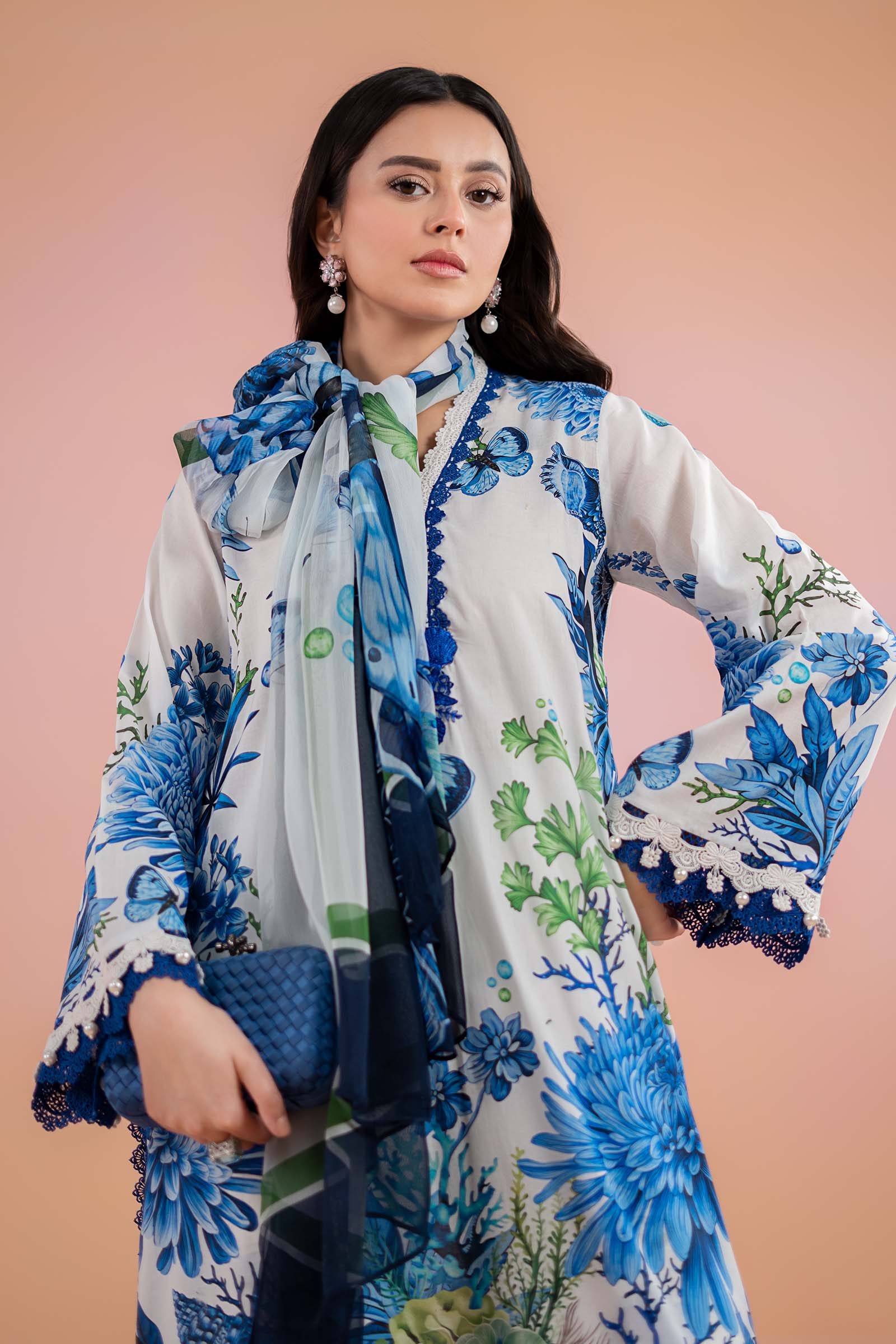 3 Piece Printed Lawn Suit | MPS-2510-B - Image 2