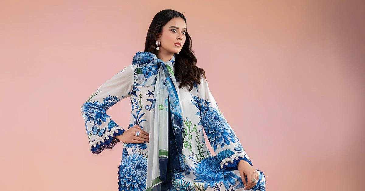 3 Piece Printed Lawn Suit | MPS-2510-B - Image 8