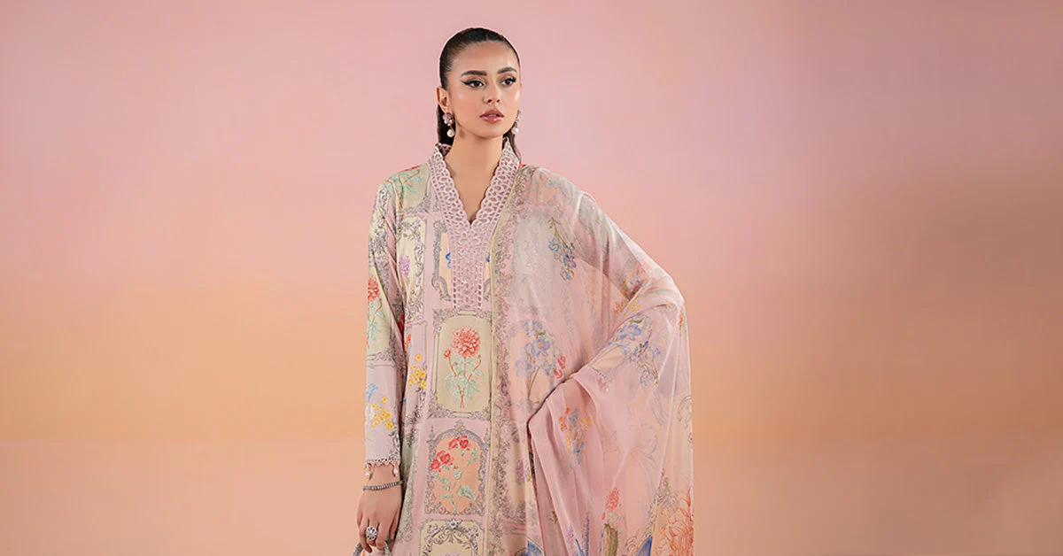 3 Piece Printed Lawn Suit | MPS-2511-A - Image 7