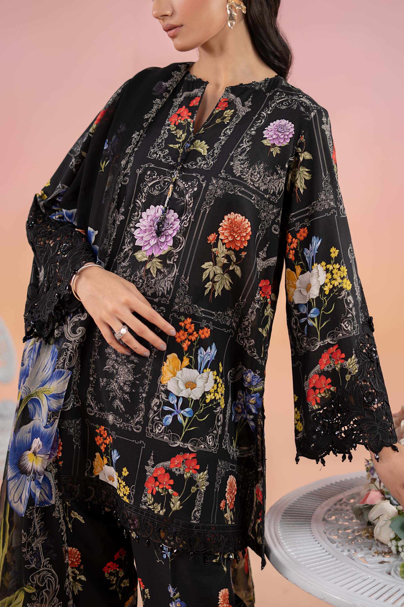 3 Piece Printed Lawn Suit | MPS-2511-B - Image 4