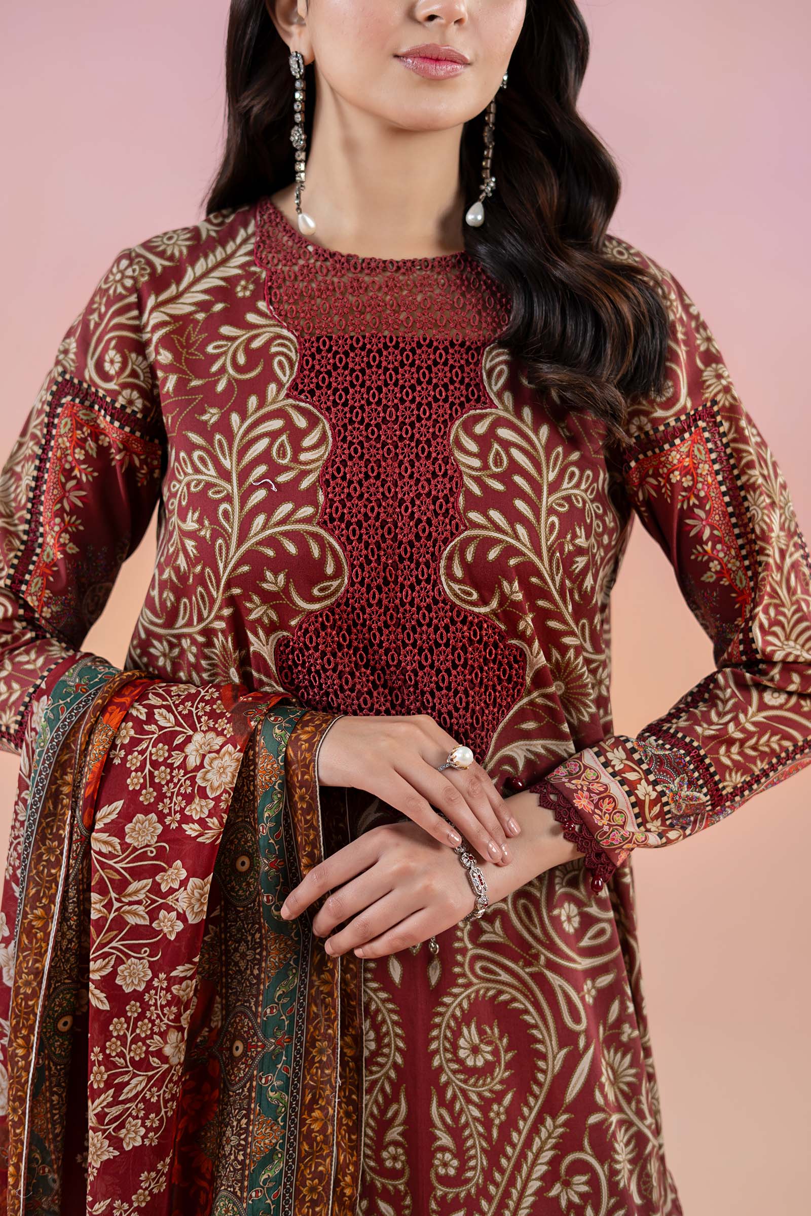 3 Piece Printed Lawn Suit | MPS-2512-A - Image 3