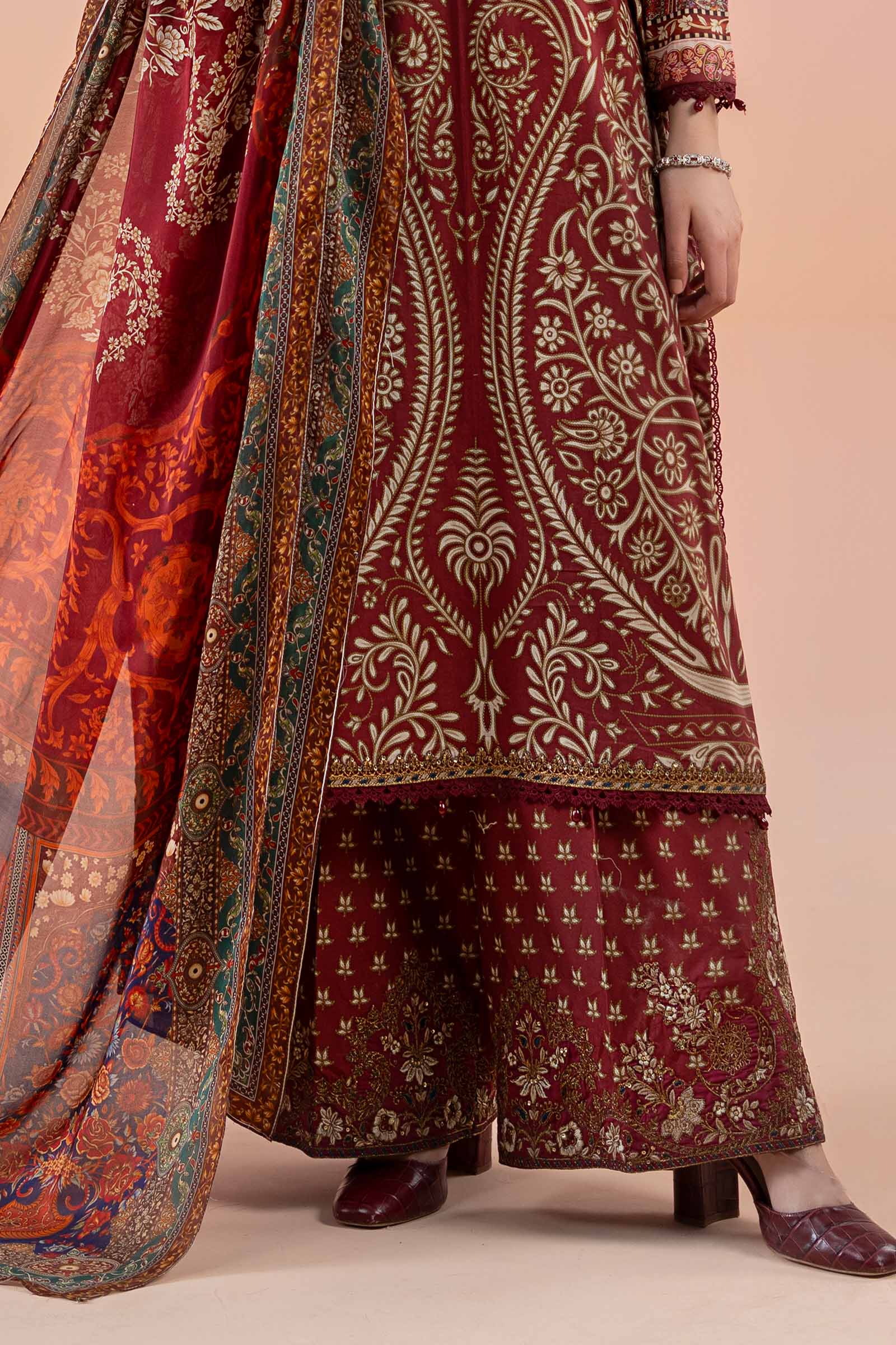 3 Piece Printed Lawn Suit | MPS-2512-A - Image 4