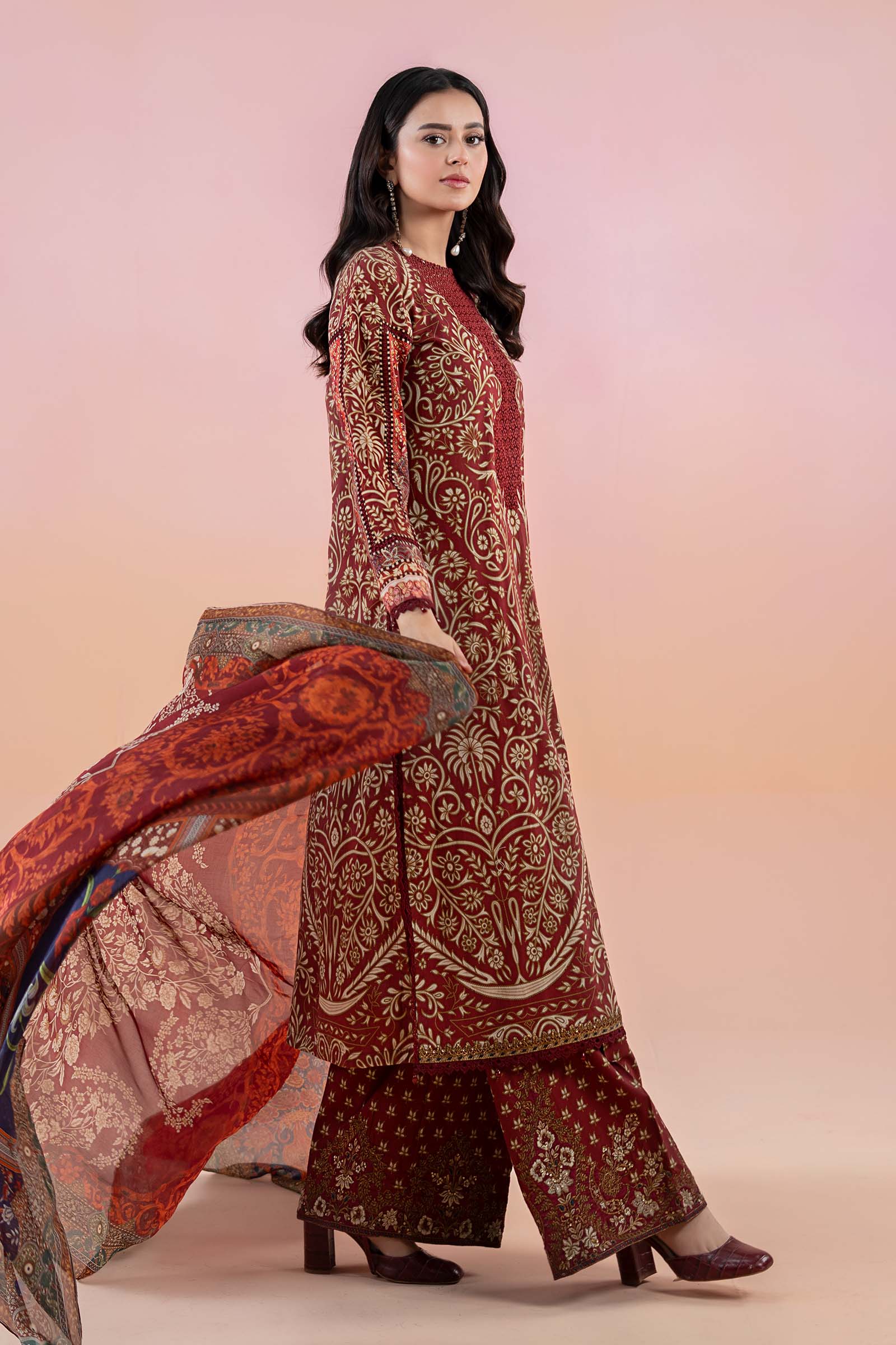3 Piece Printed Lawn Suit | MPS-2512-A - Image 5