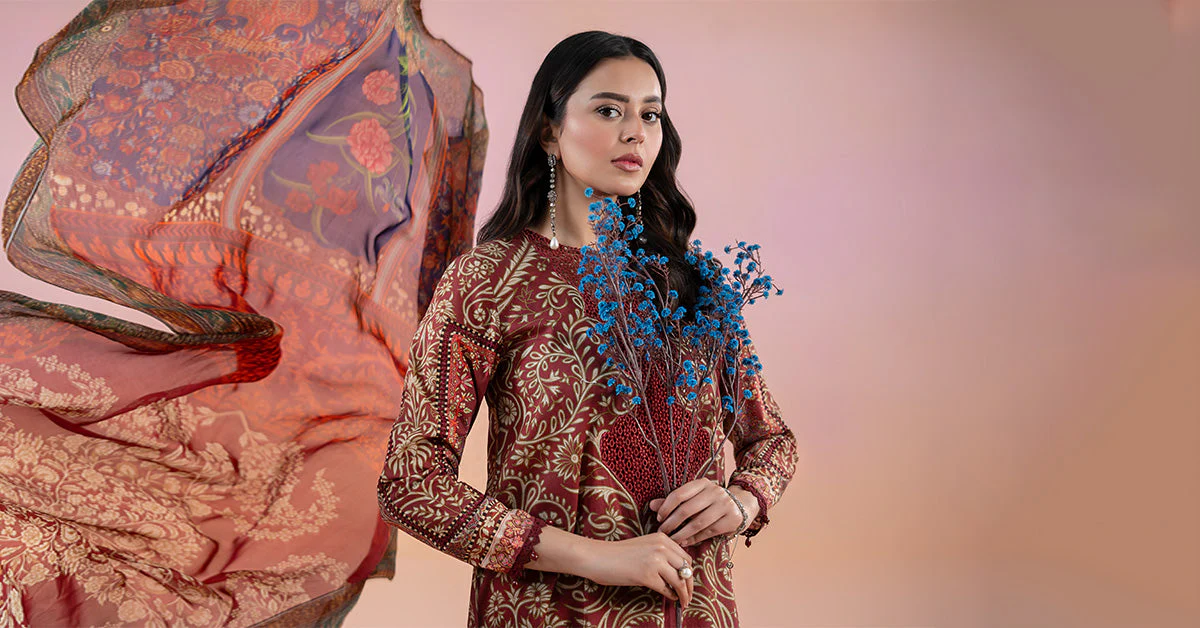 3 Piece Printed Lawn Suit | MPS-2512-A - Image 7