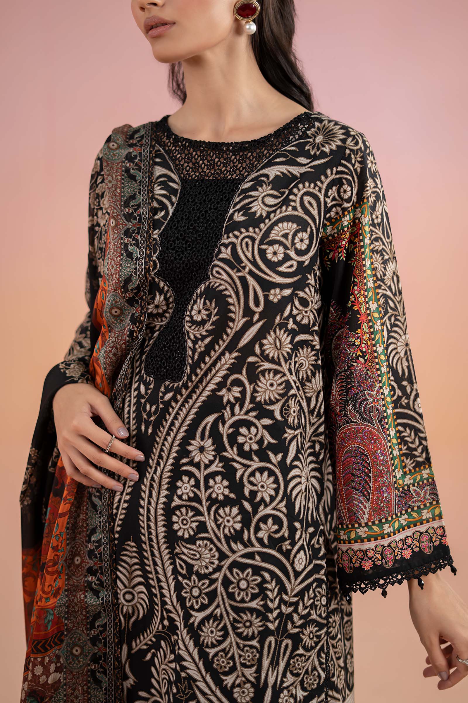3 Piece Printed Lawn Suit | MPS-2512-B - Image 3